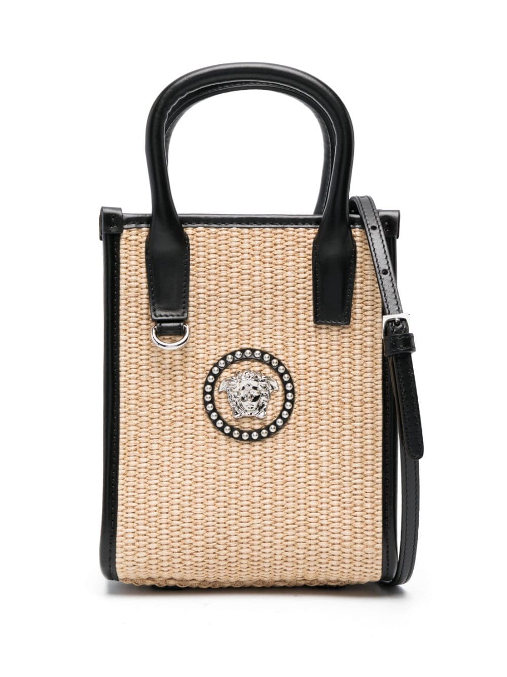 Versace Medusa Head raffia mini bag