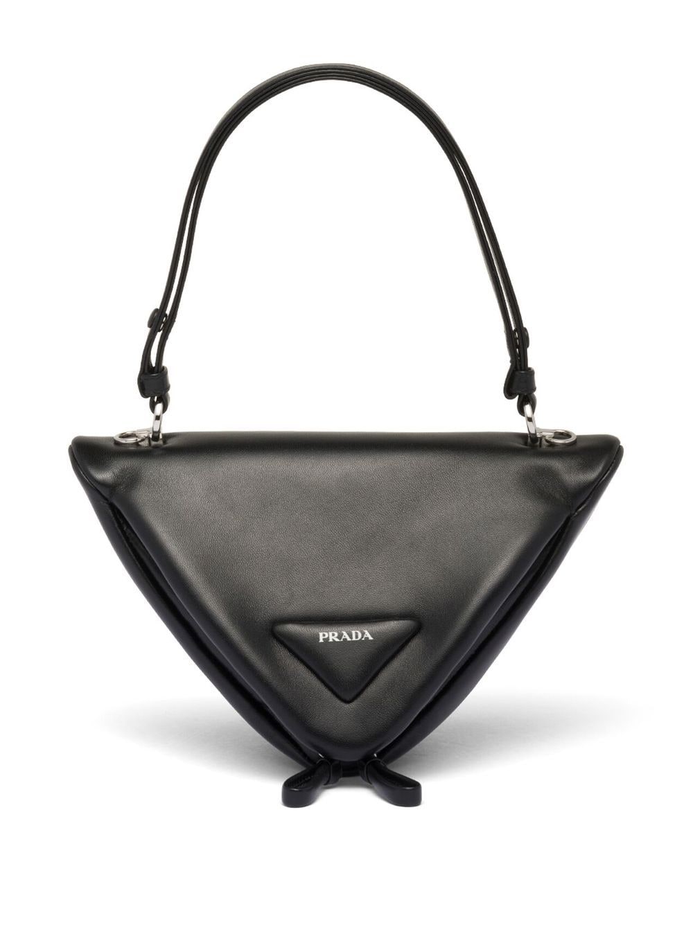 Pra*a triangle leather tote bag
