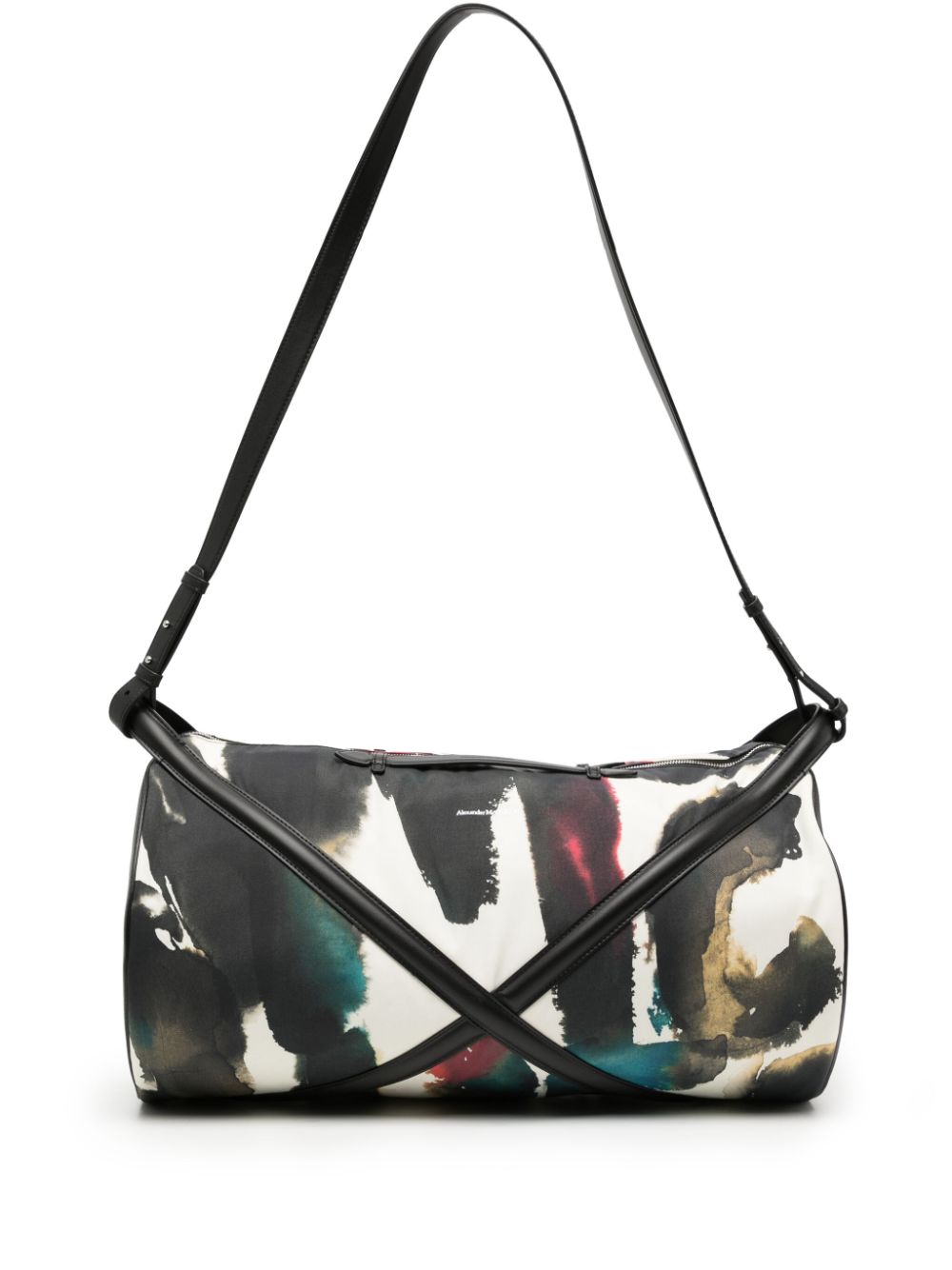 Alexander McQueen Watercolour Graffiti-print leather holdall