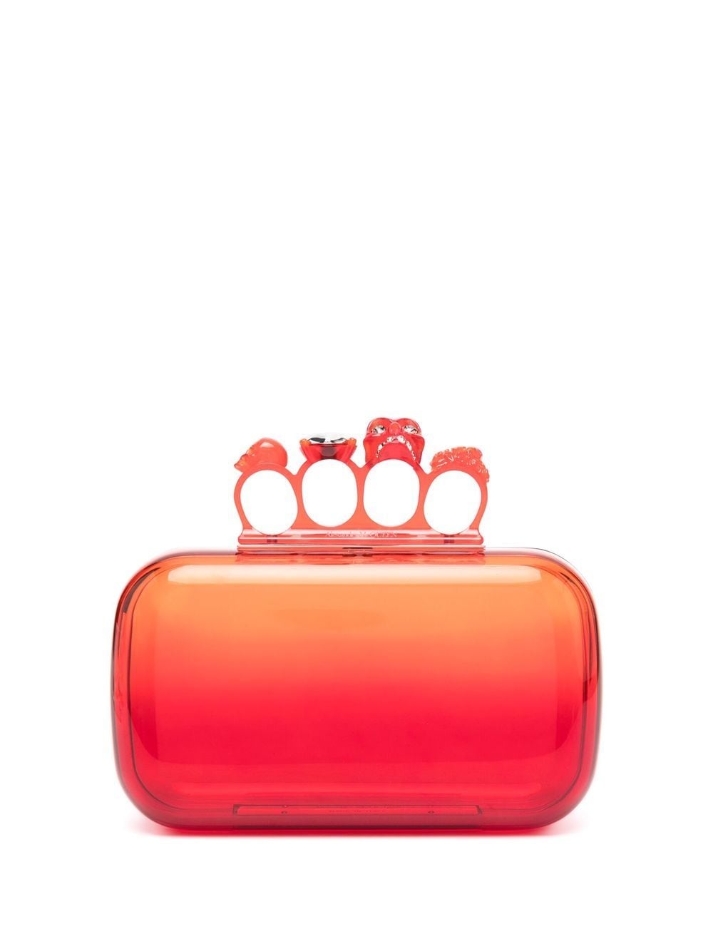 Alexander McQueen crystal-ring held clutch-bag