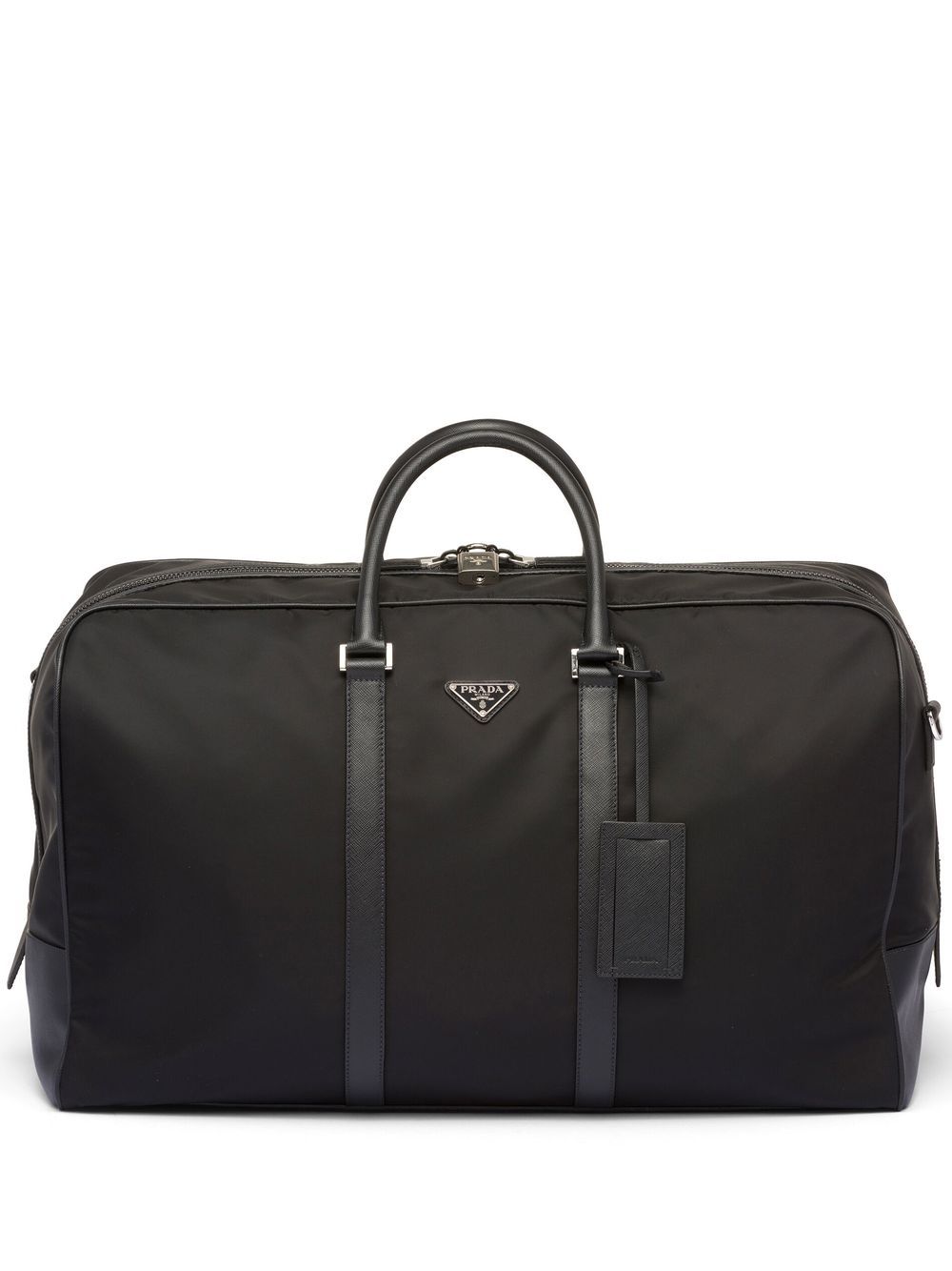 Pra*a logo-patch duffle bag