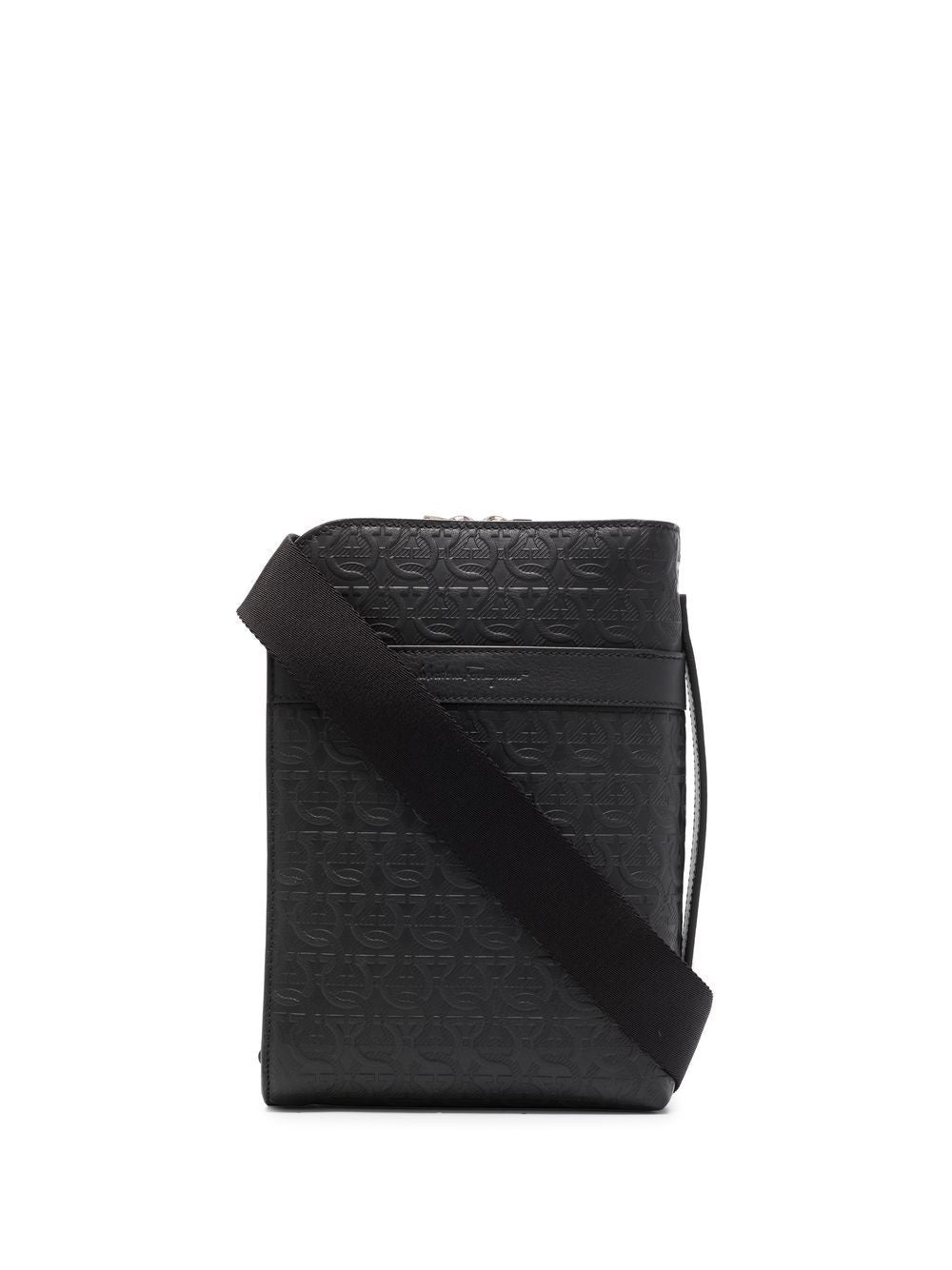 Ferragamo Gancini-embossed messenger bag