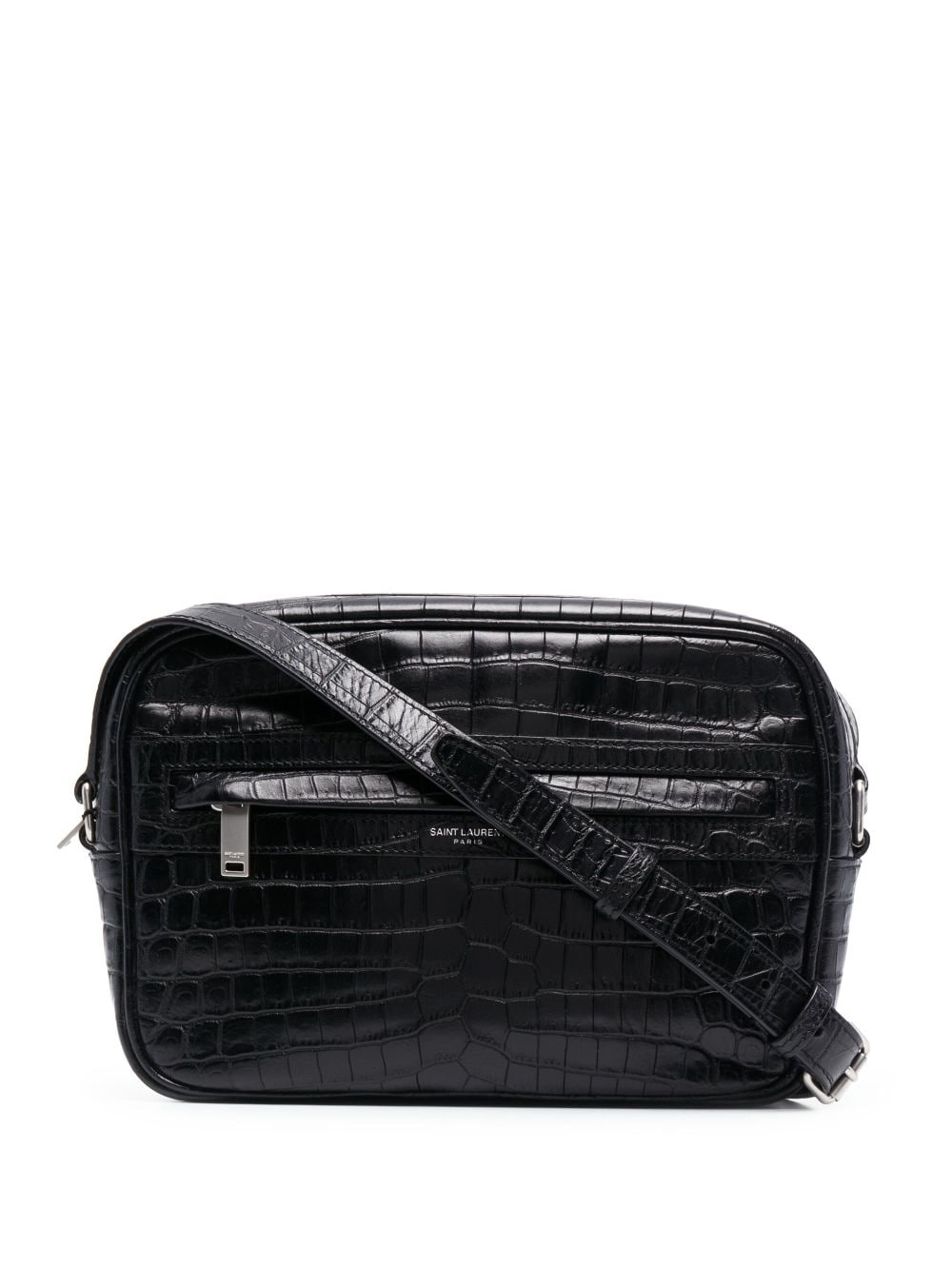 Saint Laurent Camp crocodile-embossed camera bag