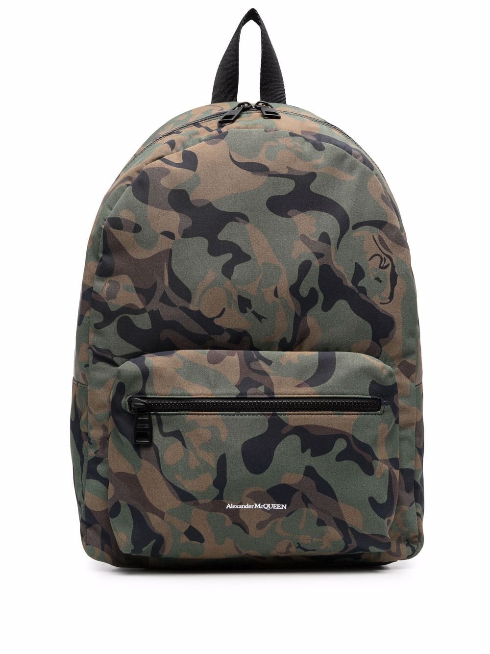 Alexander McQueen logo-print camouflage backpack