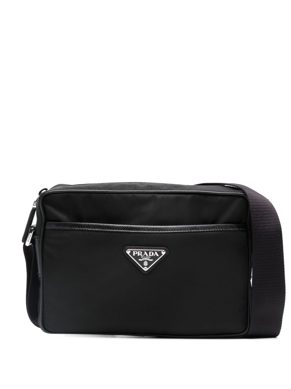 Pra*a logo-plaque messenger bag