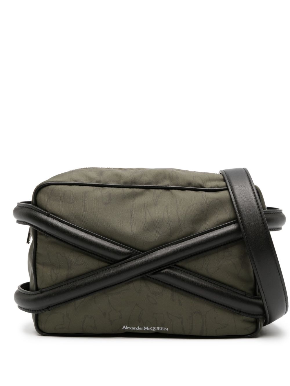 Alexander McQueen panelled-leather gabardine bag