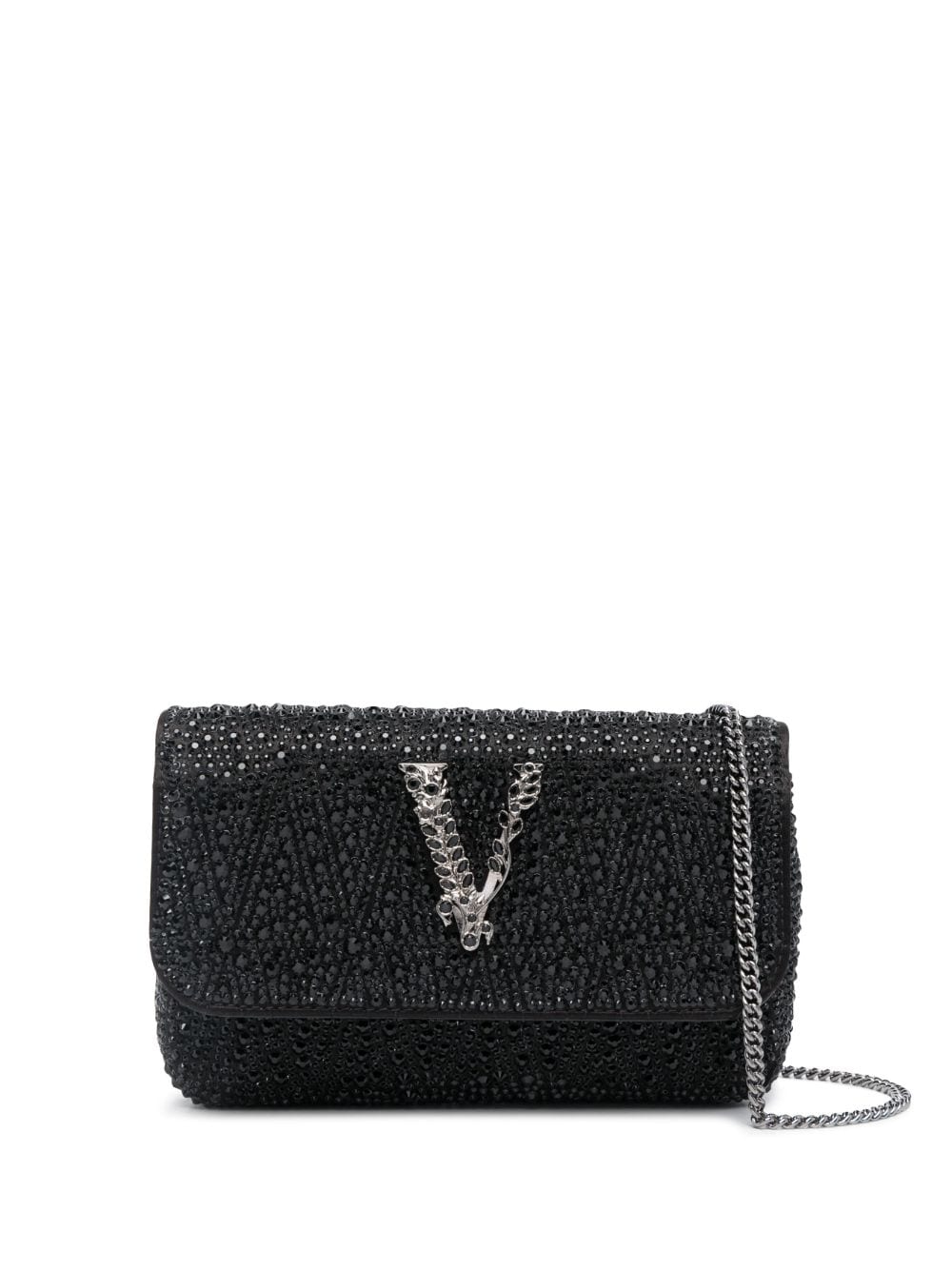 Versace Virtus rhinestone-embellished shoulder bag