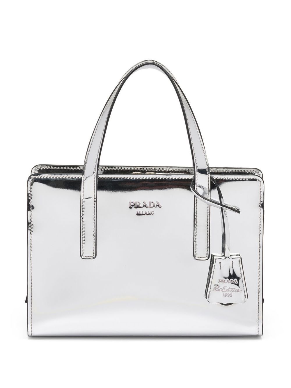 Pra*a re-edition 1995 metallic tote bag