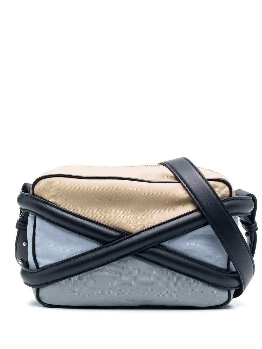 Alexander McQueen logo-print camera bag