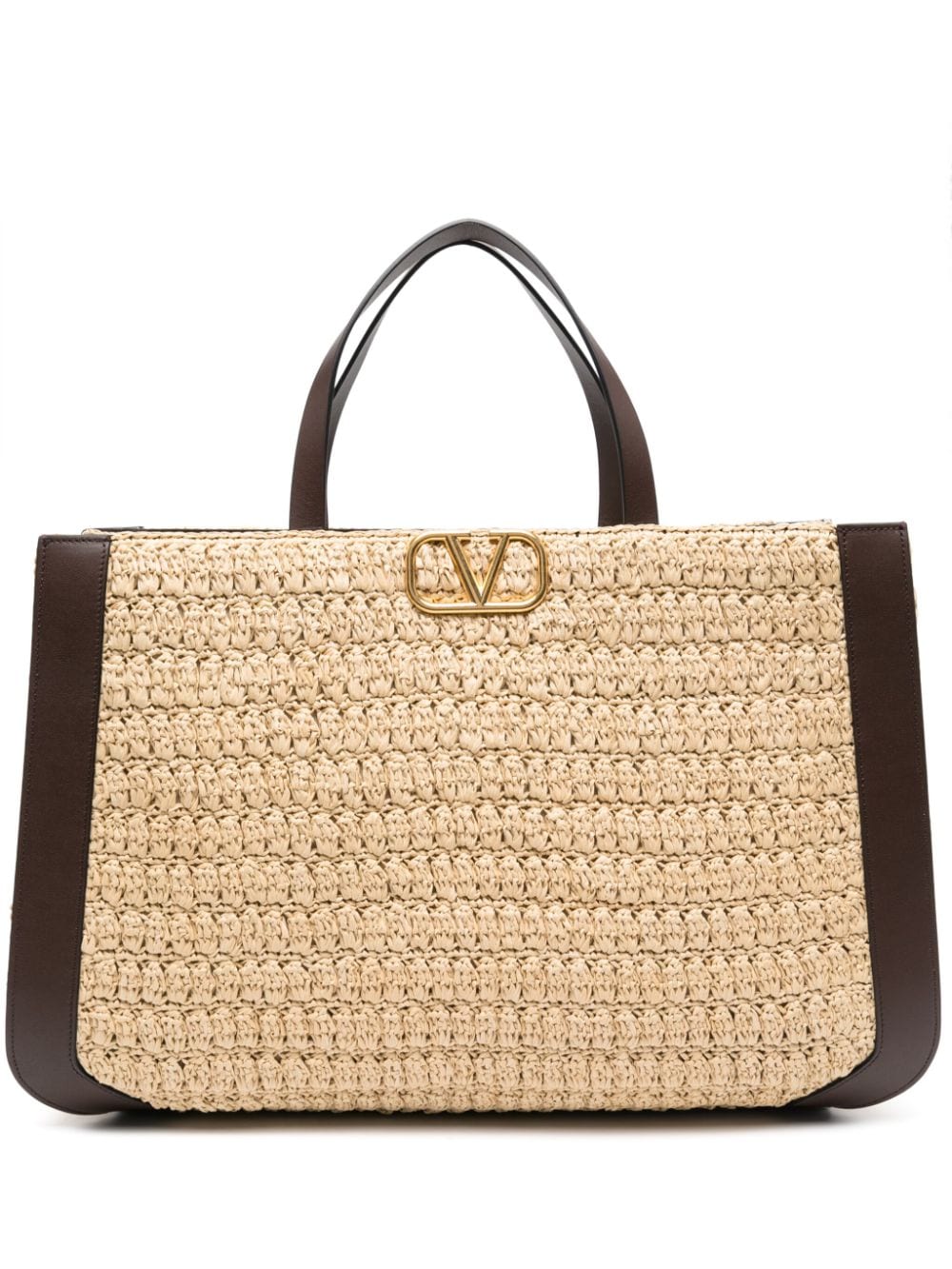 Valentino Garavani VLogo Signature raffia tote bag