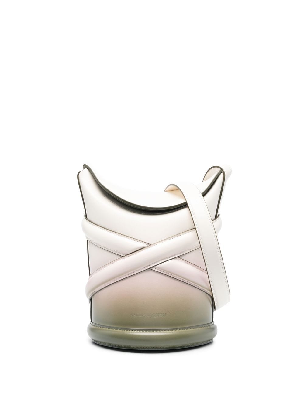 Alexander McQueen debossed-logo bucket bag