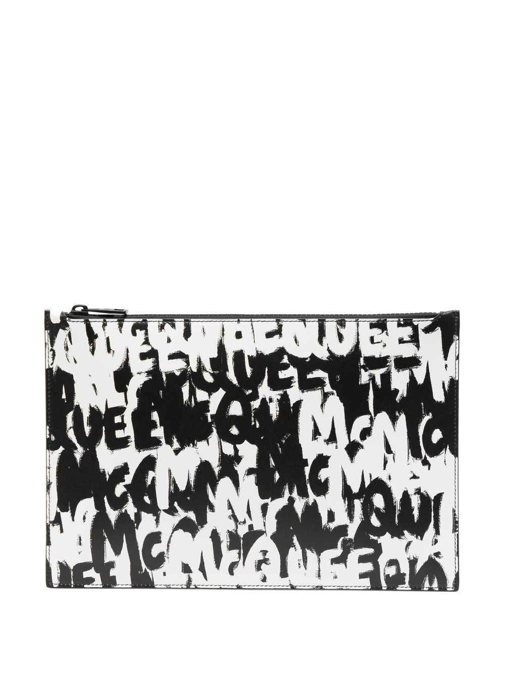 Alexander McQueen Graffiti all-over print clutch