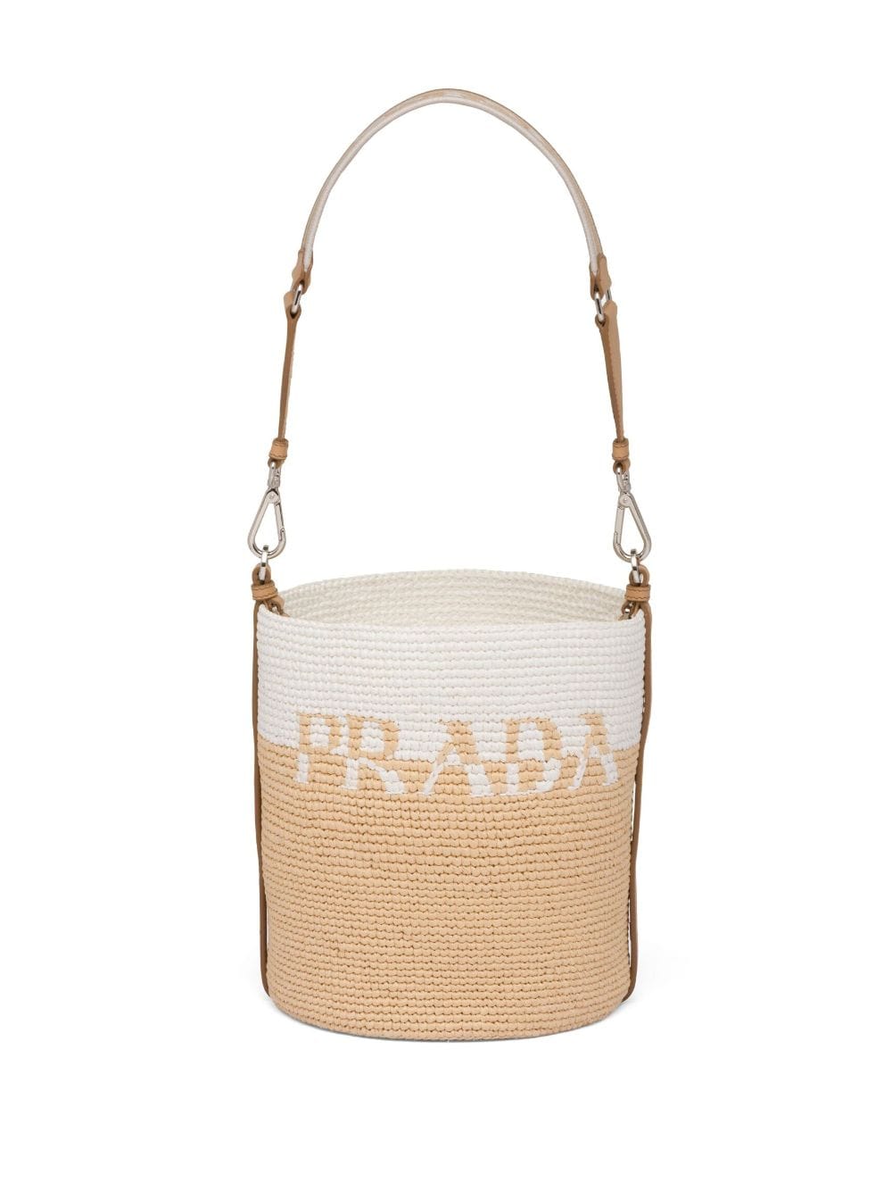 Pra*a logo-plaque bucket bag