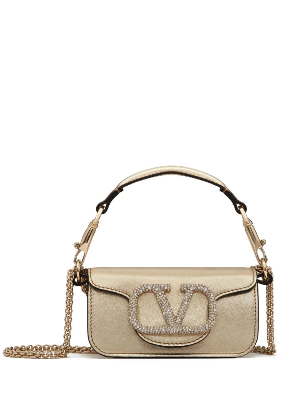 Valentino Garavani micro Locò crystal-embellished bag