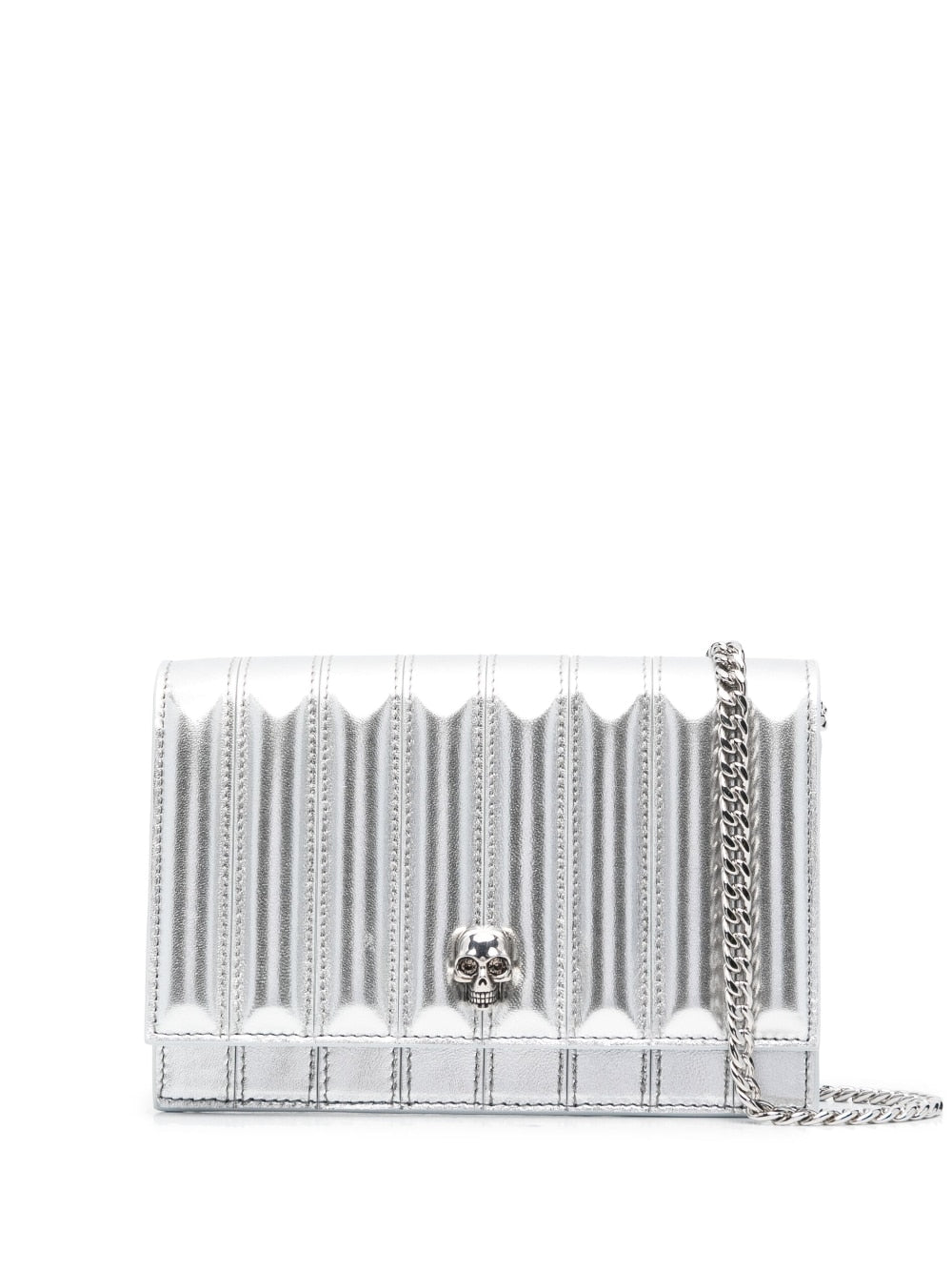 Alexander McQueen metallic-effect skull crossbody bag