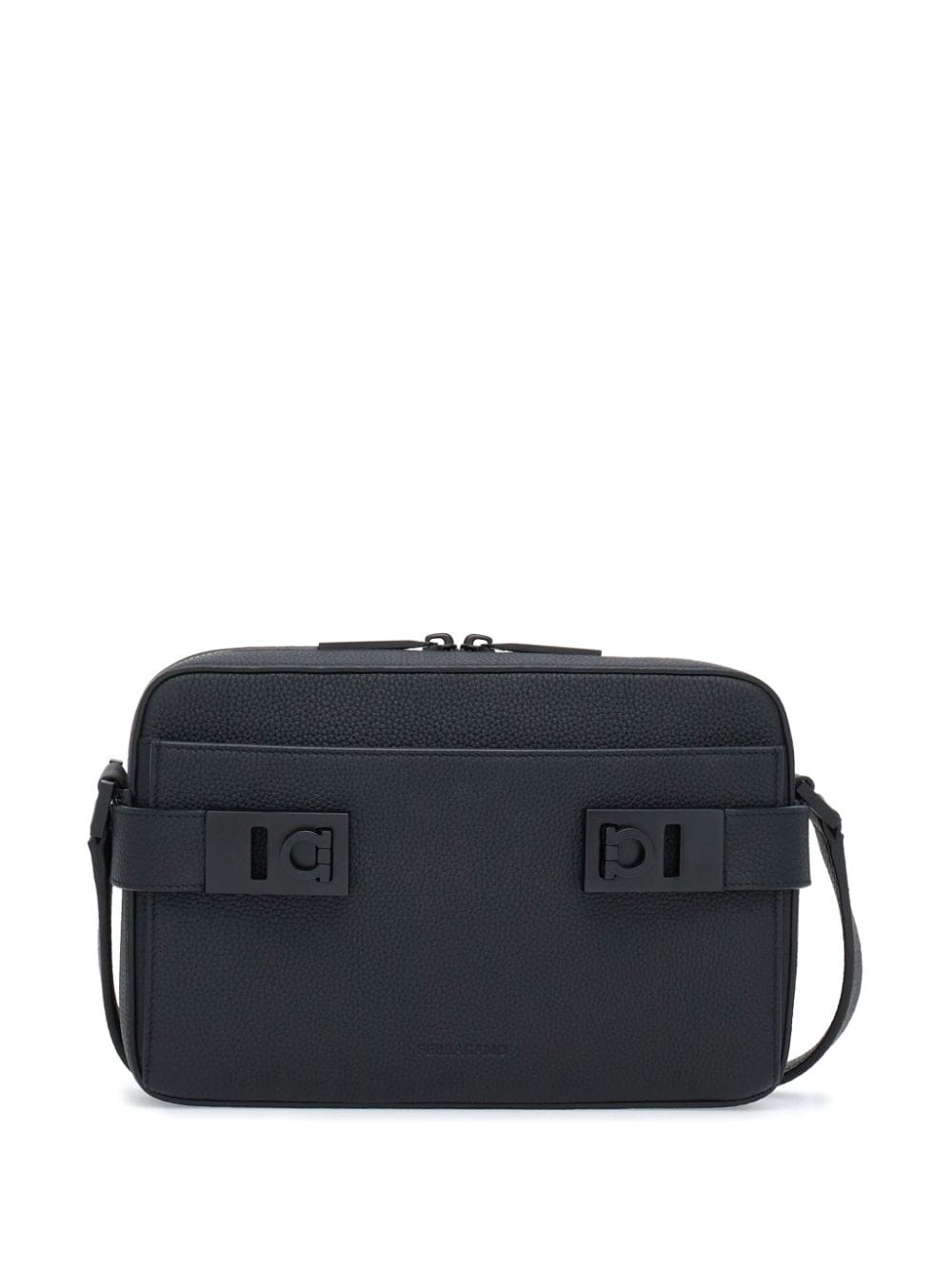 Ferragamo Gancini buckle embellished leather shoulder bag