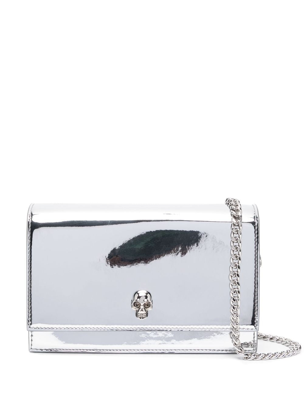 Alexander McQueen Jewelled metallic-finish shoulder bag