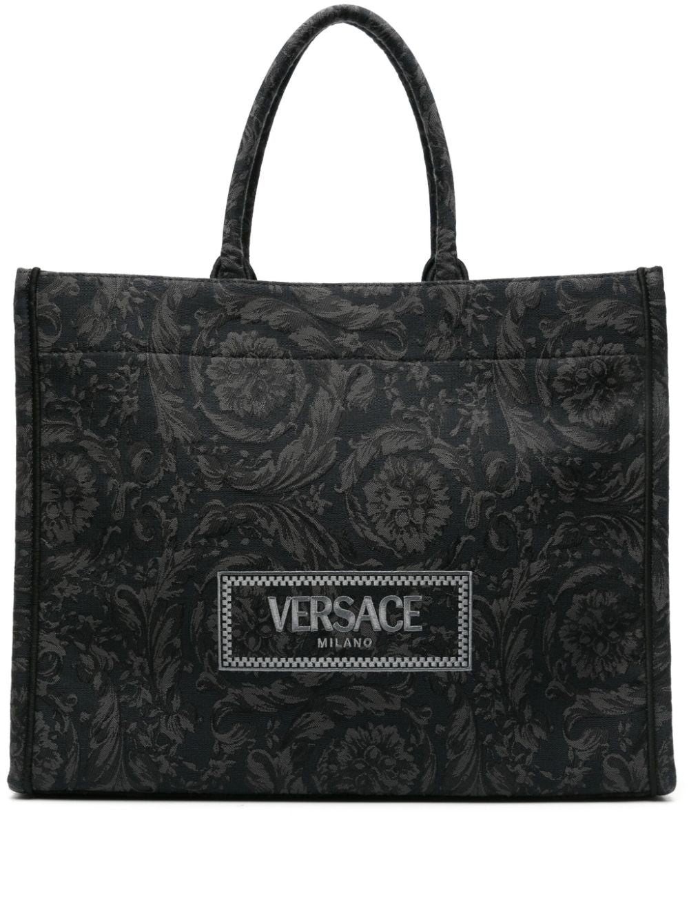 Versace Barocco Athena jacquard canvas tote bag