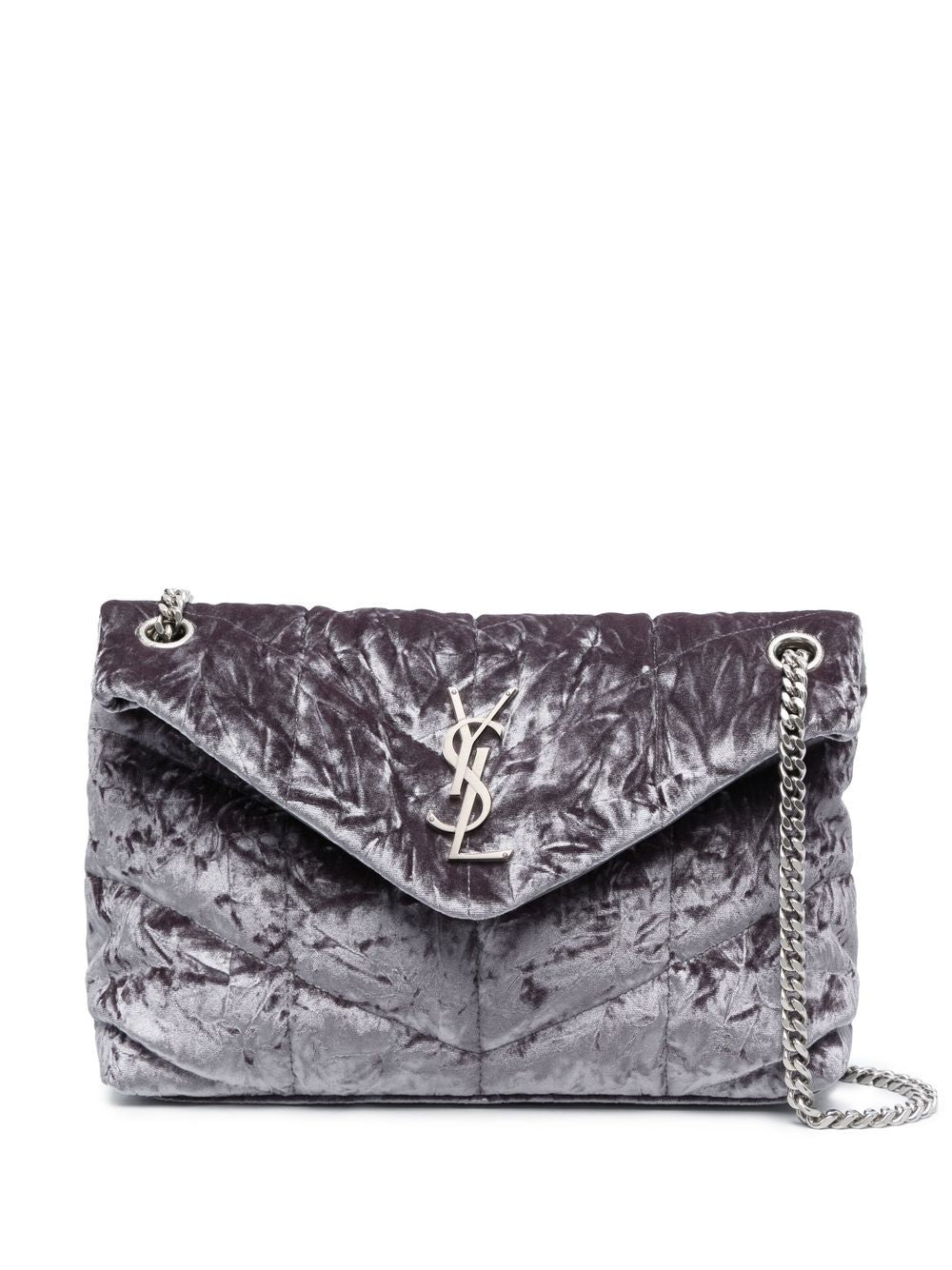 Saint Laurent small Puffer velvet shoulder bag