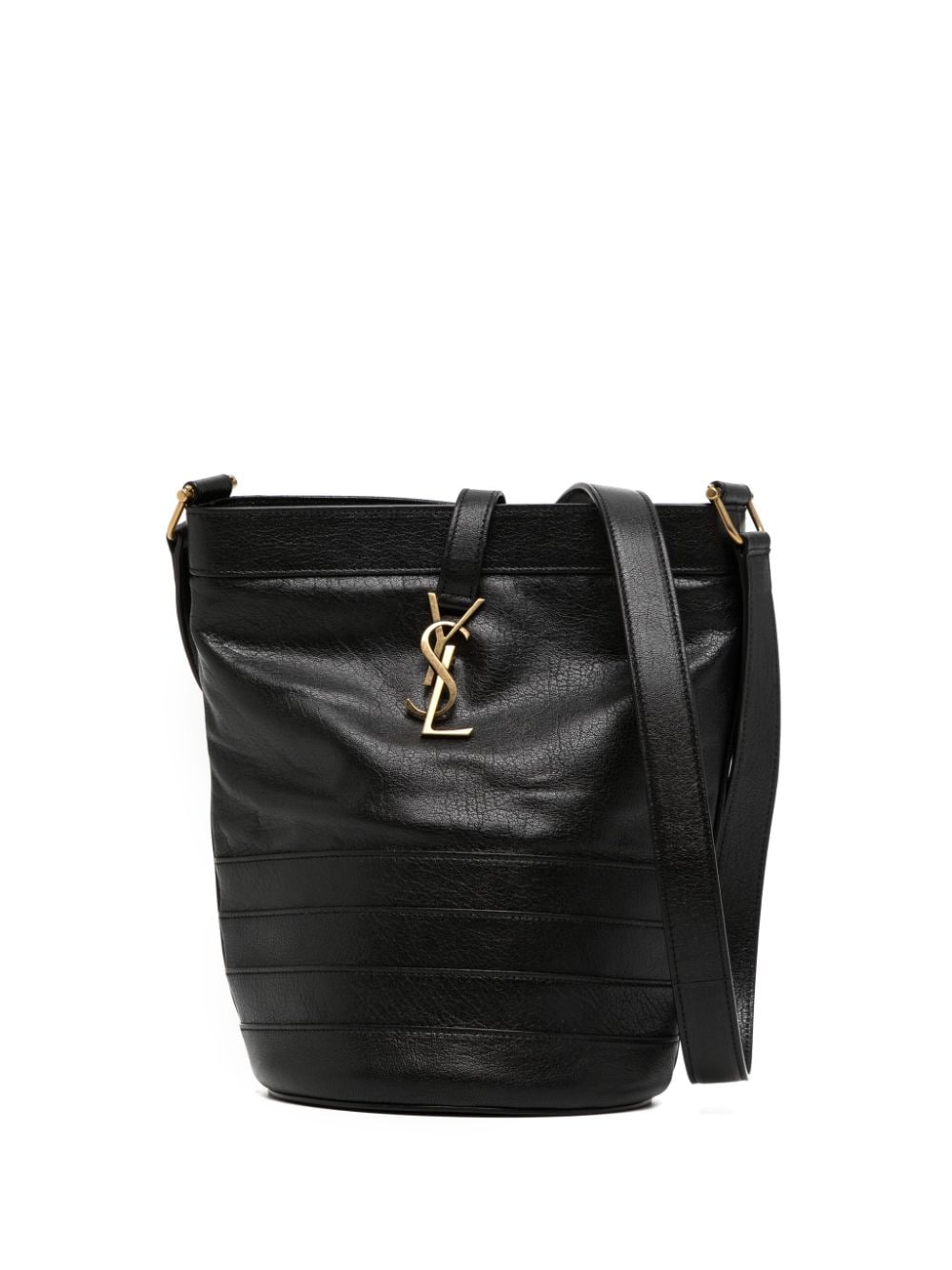 Saint Laurent logo-plaque leather shoulder bag