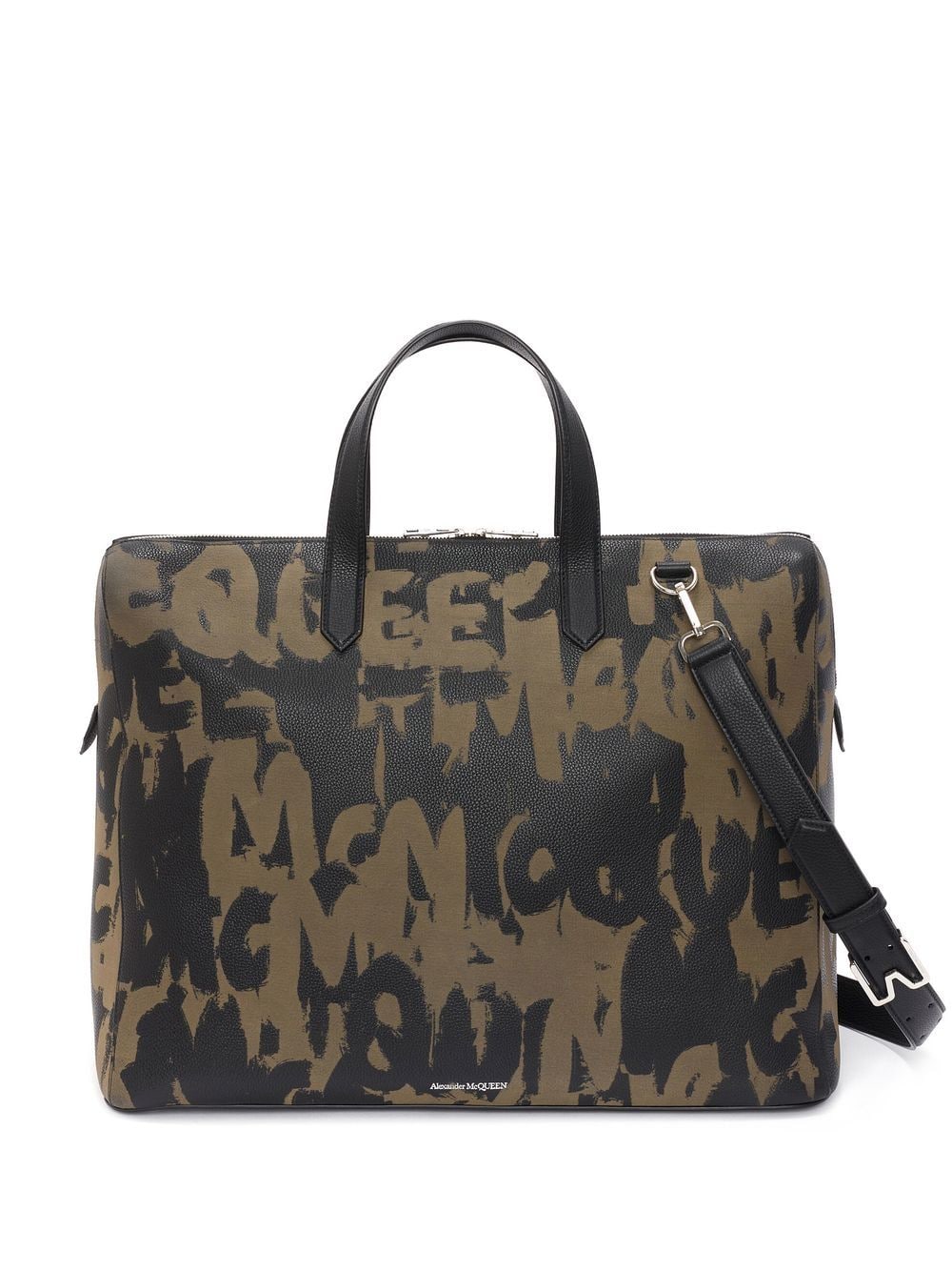 Alexander McQueen The Sharp graffiti-print tote bag