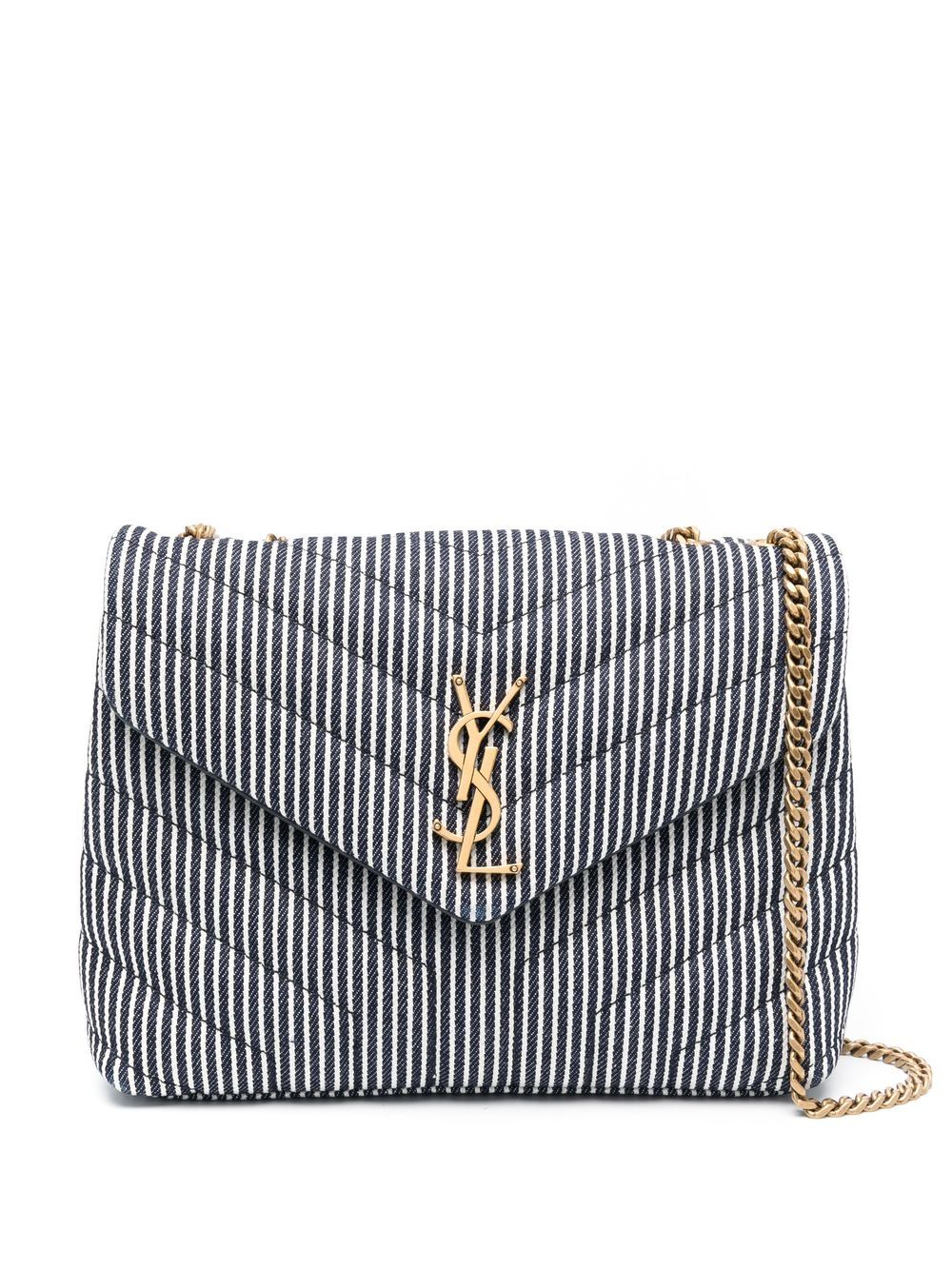 Saint Laurent Loulou striped shoulder bag