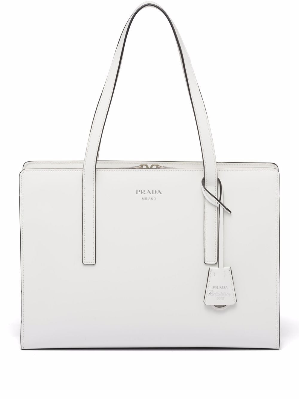 Pra*a large re-edition 1995 leather handbag