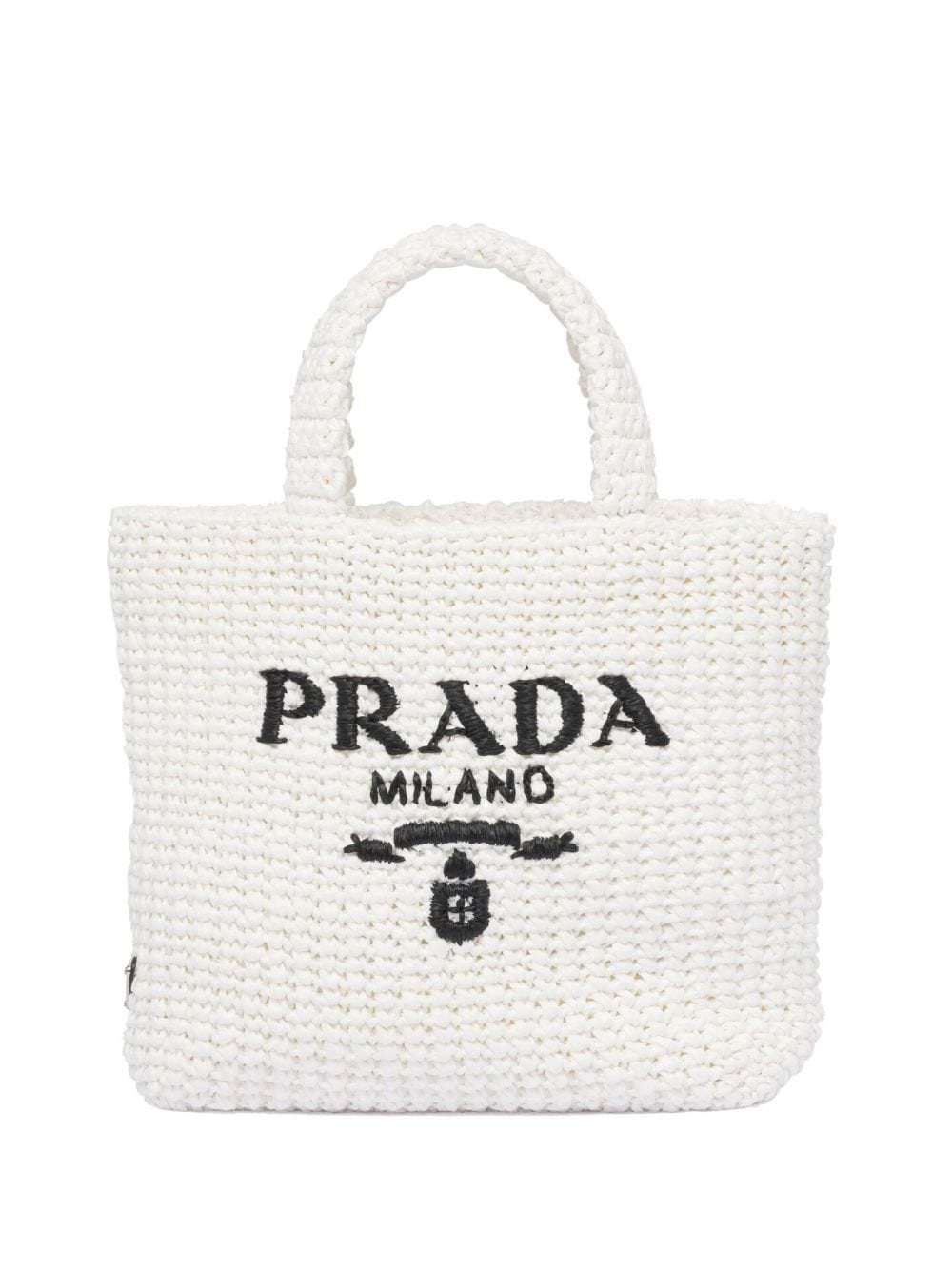Pra*a small raffia tote bag