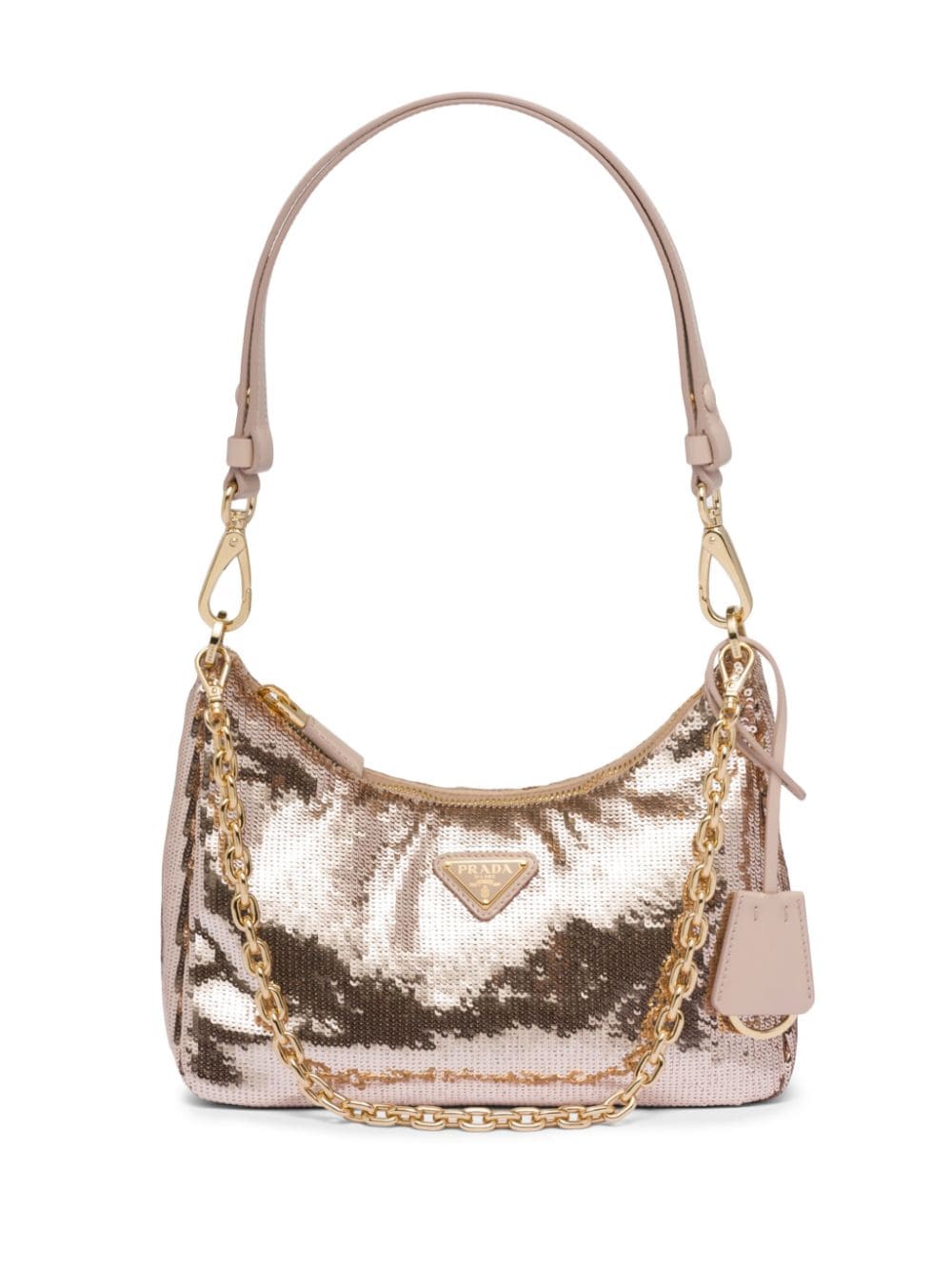 Pra*a re-nylon sequinned mini bag