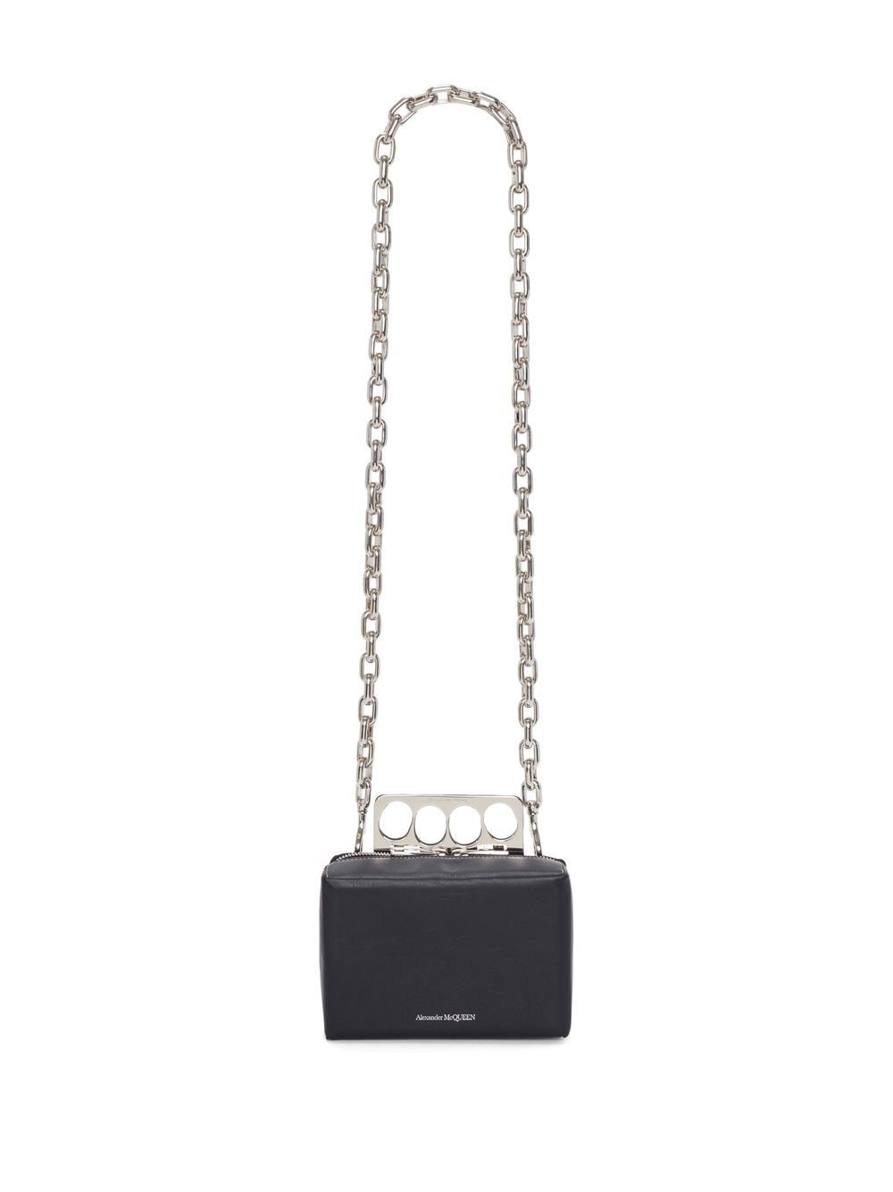 Alexander McQueen logo-lettering leather mini bag