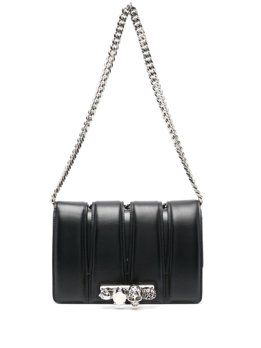 Alexander McQueen skull-ring detail shoulder bag