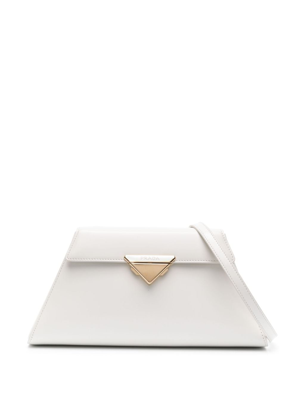 Pra*a triangle-logo leather shoulder bag