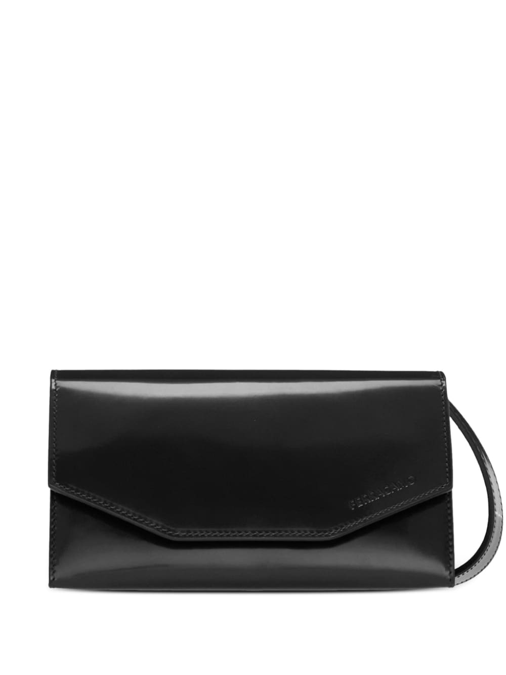 Ferragamo geometric leather clutch