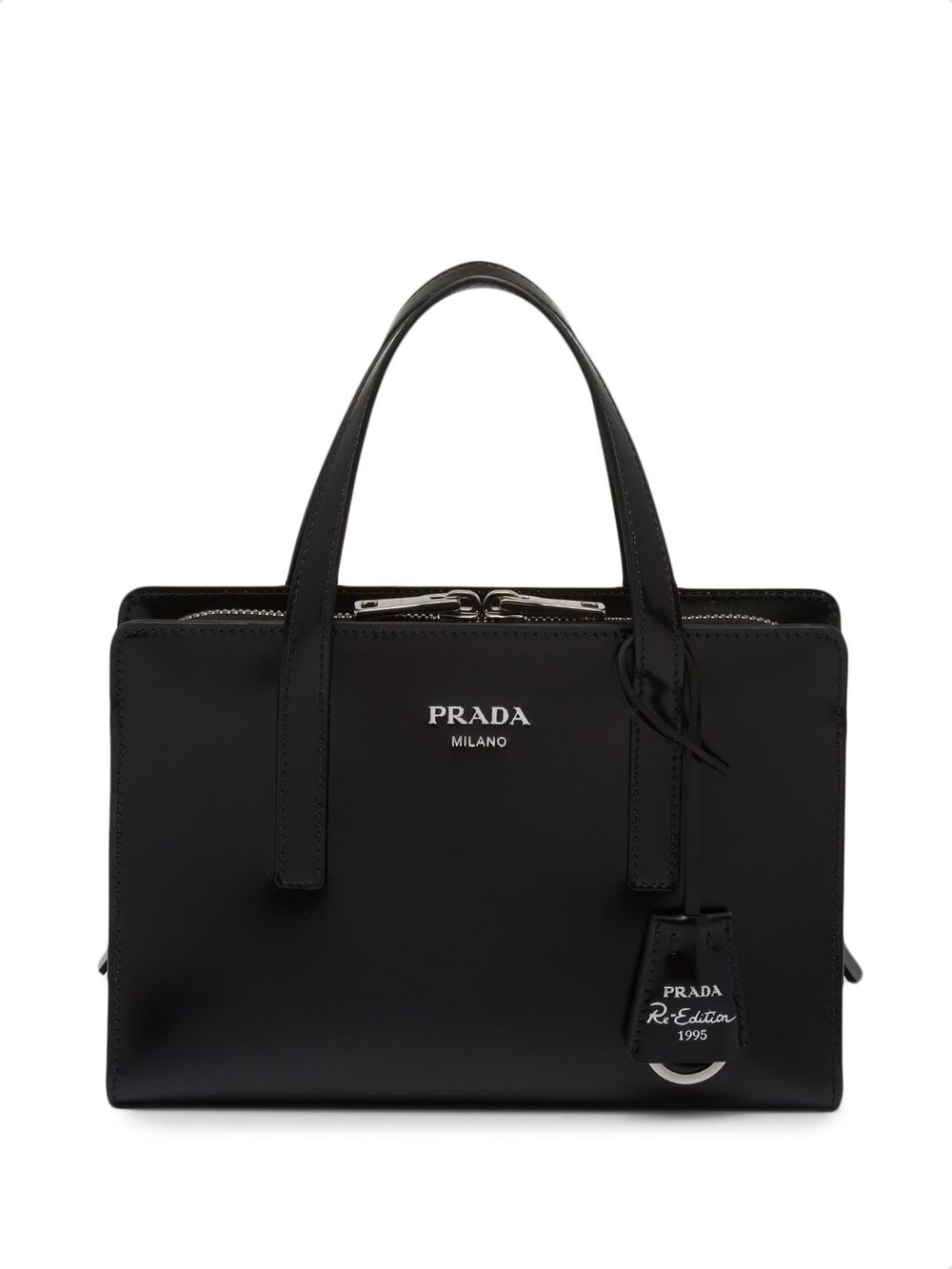Pra*a mini re-edition 1995 brushed-leather tote bag