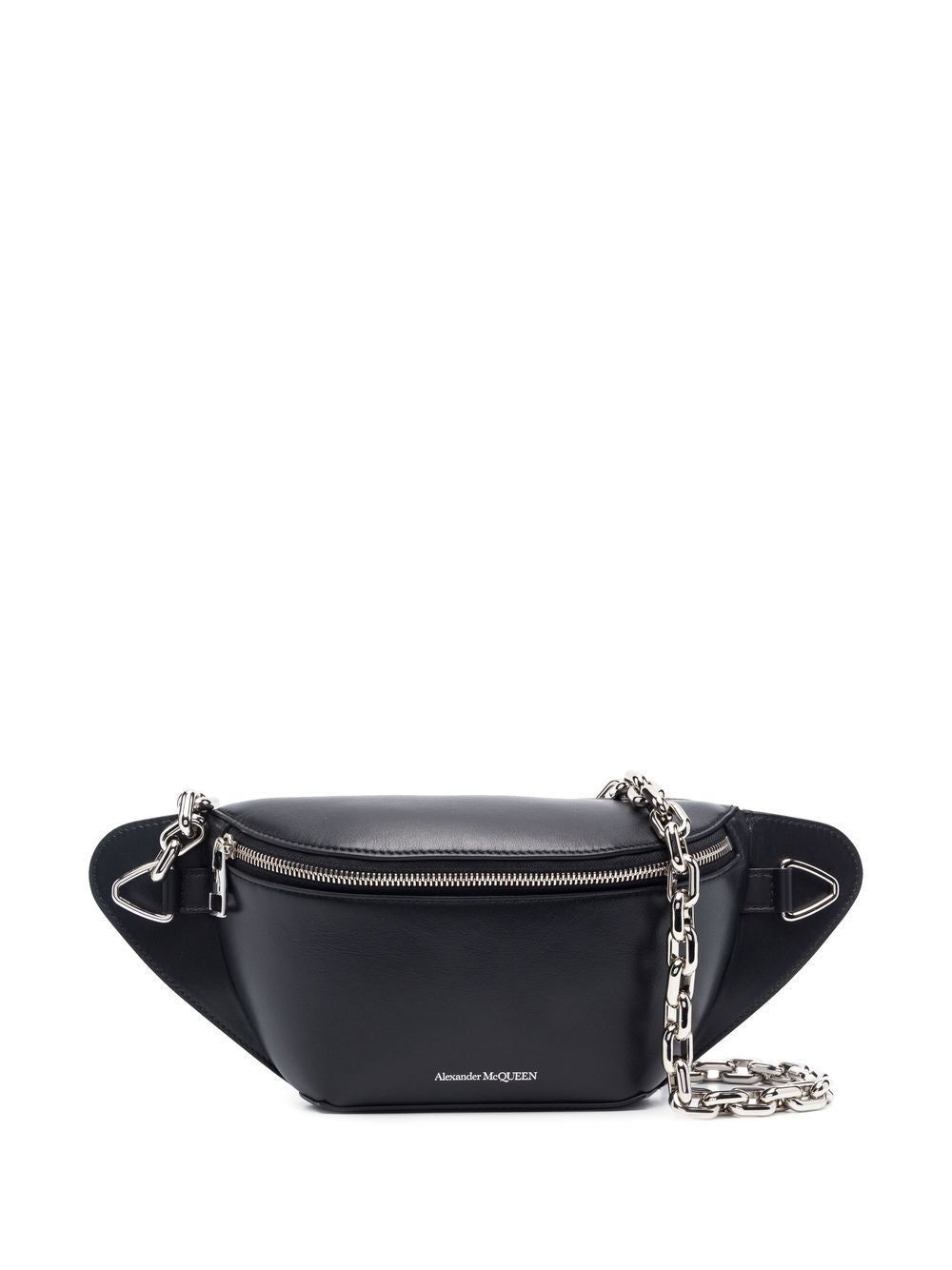 Alexander McQueen logo-embossed leather belt bag
