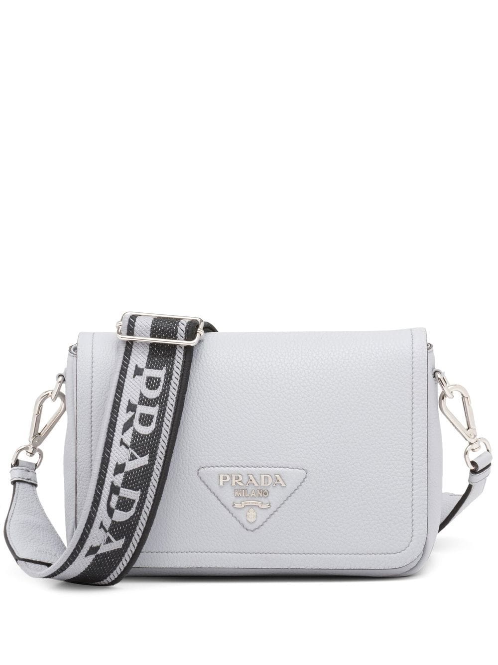 Pra*a logo-plaque leather shoulder bag