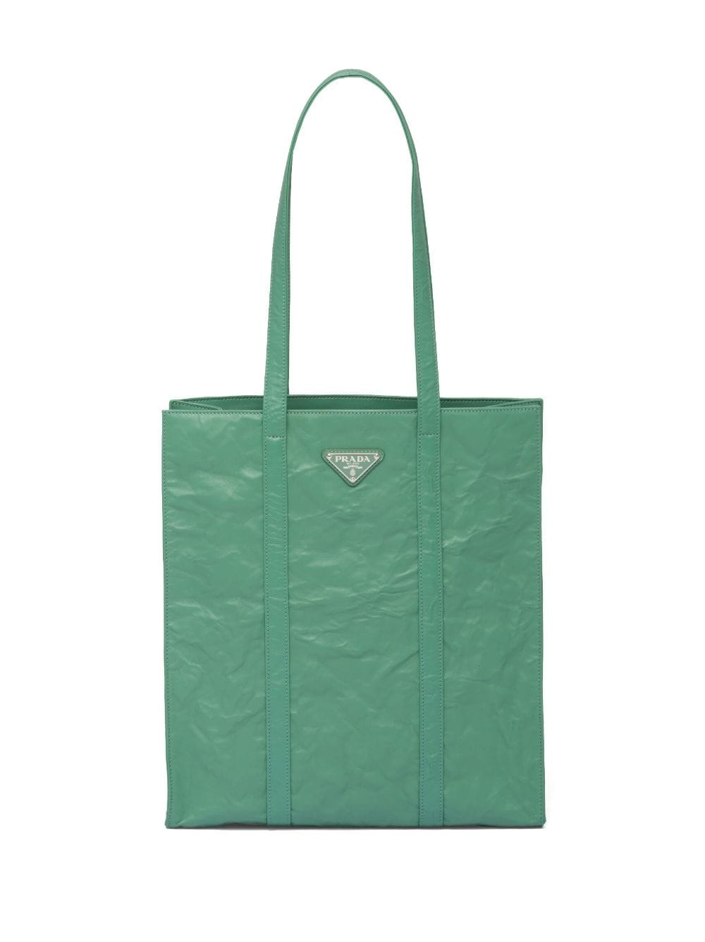 Pra*a small antique nappa leather tote