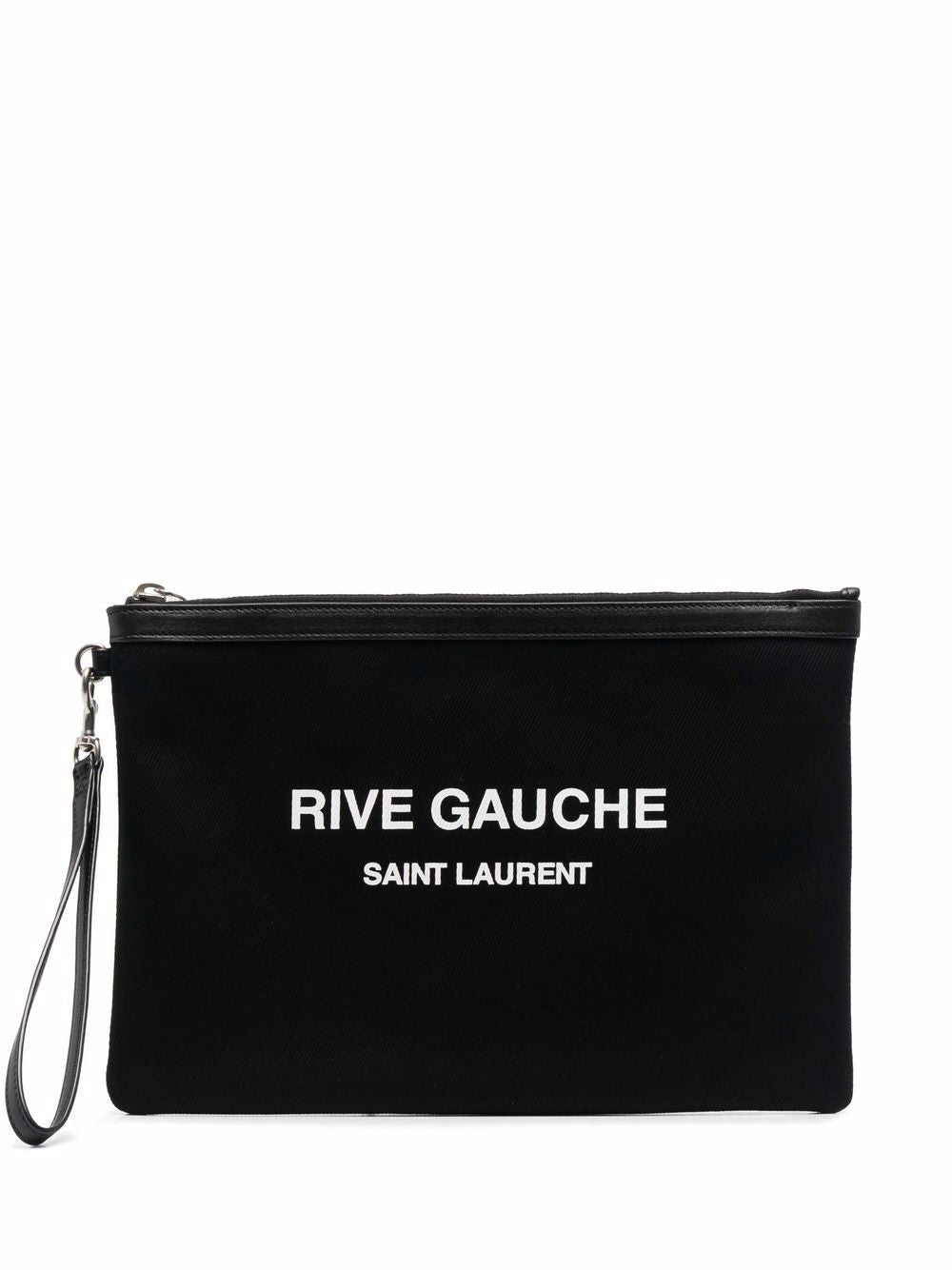 Saint Laurent Rive Gauche logo-print clutch