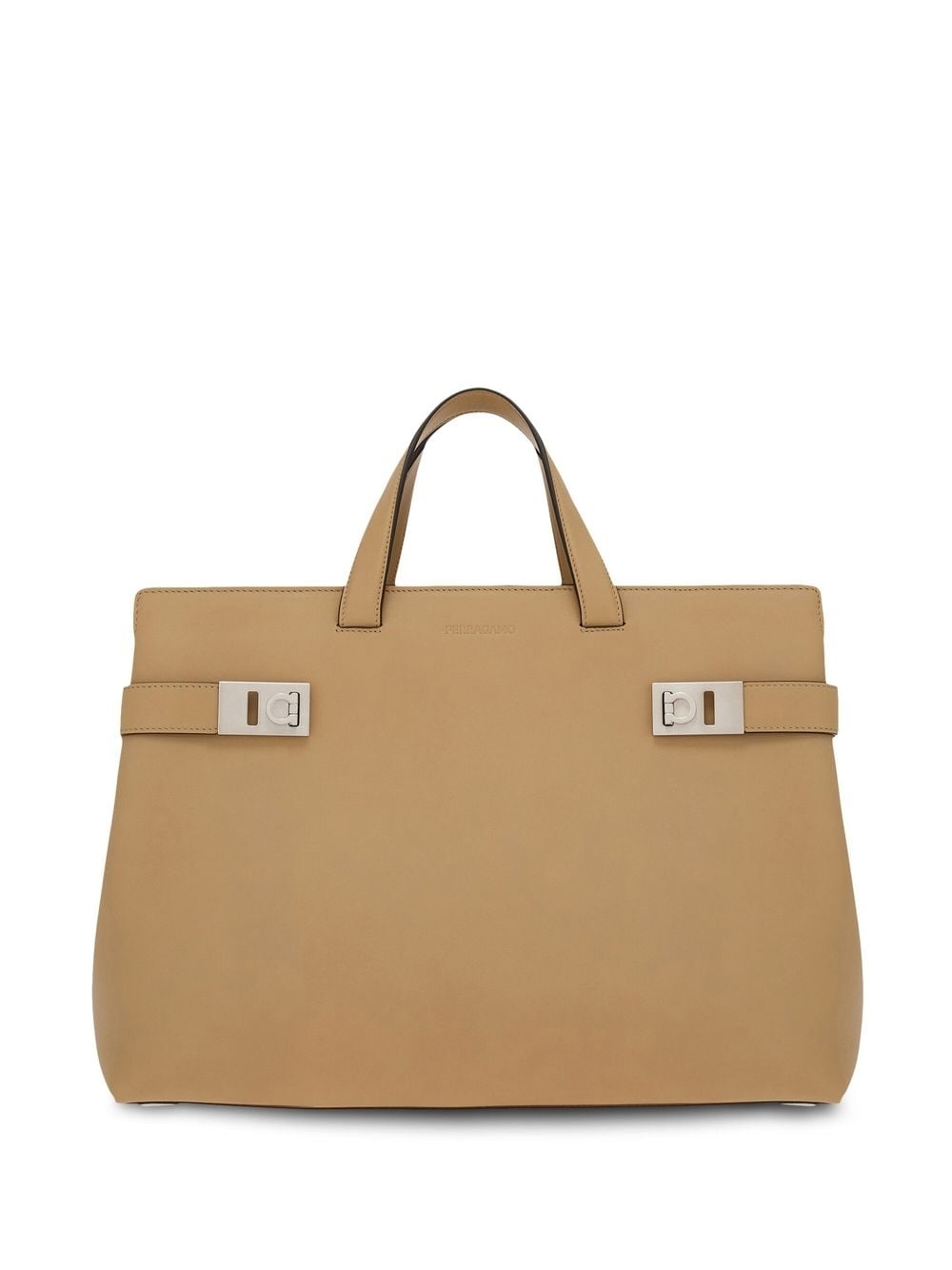 Ferragamo logo-plaque grained briefcase