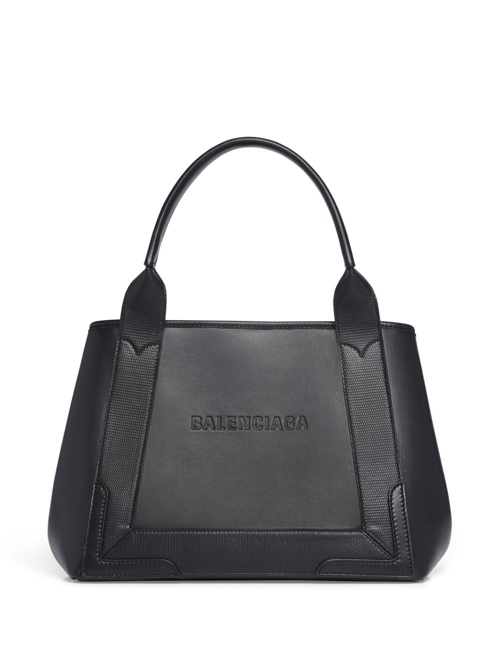Ba*len*cia*ga debossed-logo leather tote bag