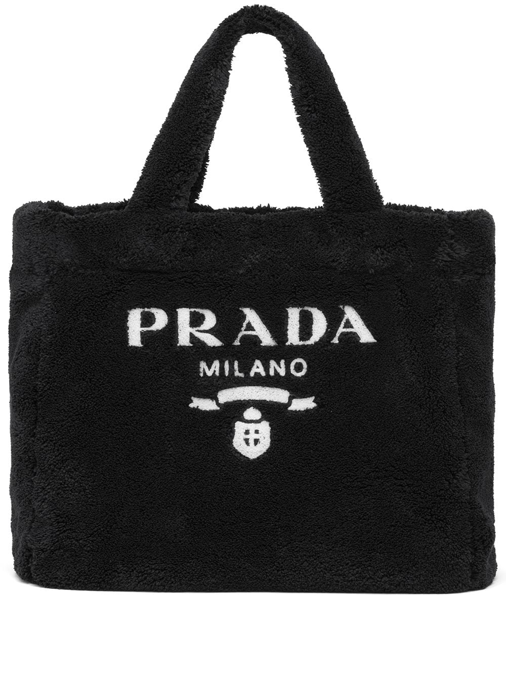 Pra*a logo-print terry-cloth tote bag