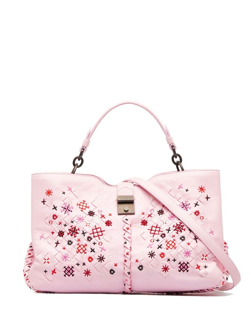 Bo*te*ga ve*ne*ta   napoli intrecciato meadow flower handbag