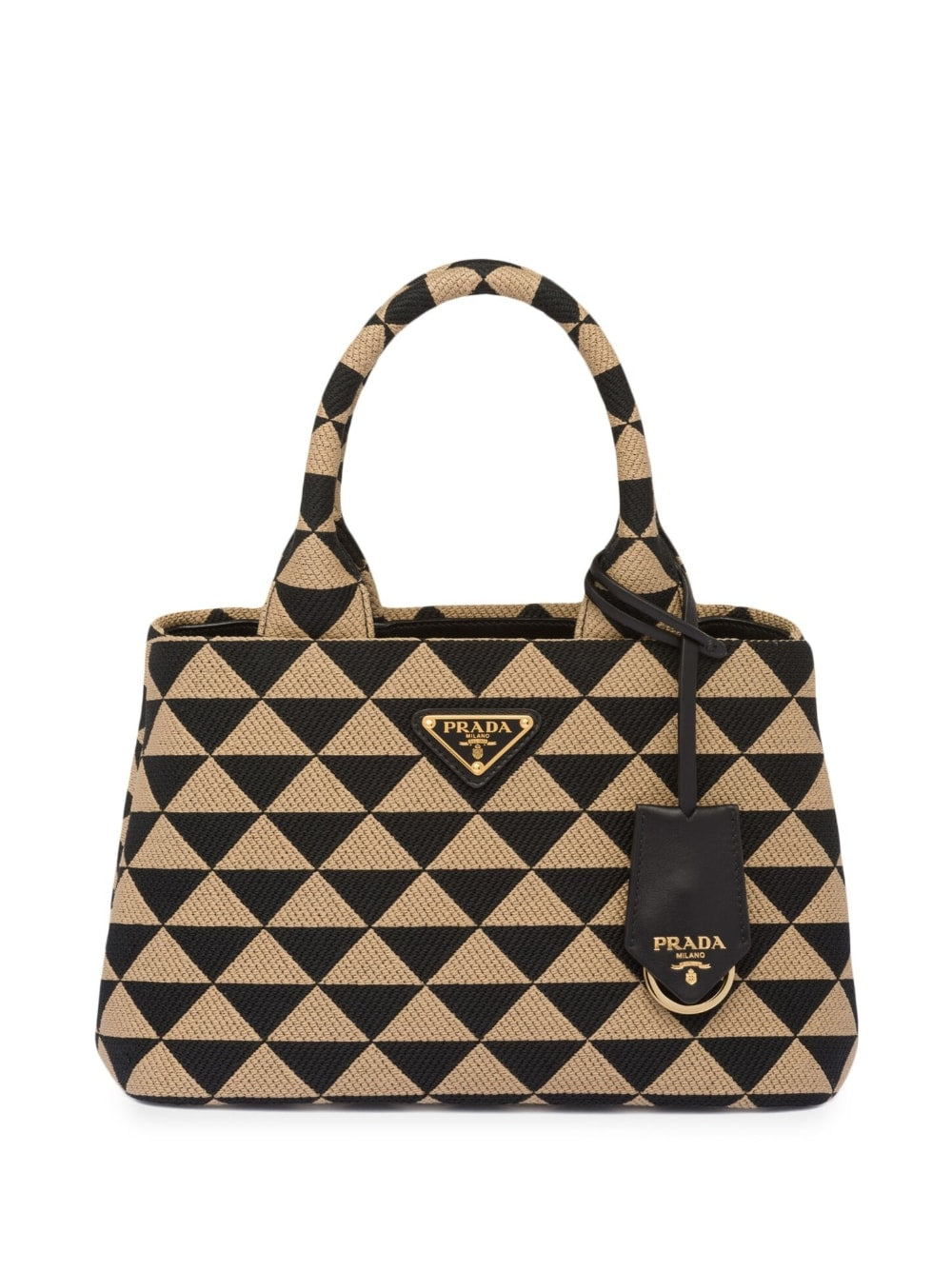 Pra*a symbole embroidered tote bag