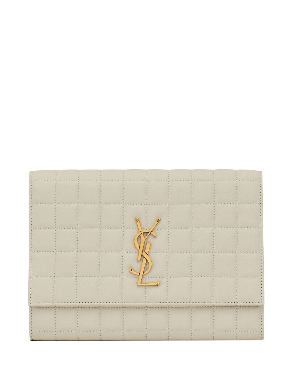 Saint Laurent Cassandre quilted leather clutch bag