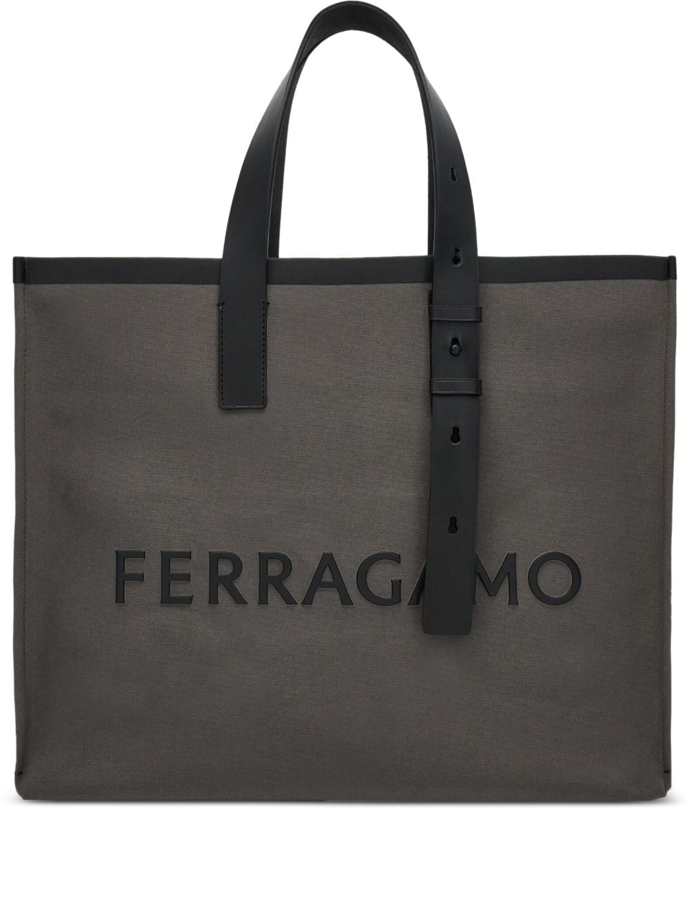 Ferragamo logo-embossed open-top tote bag