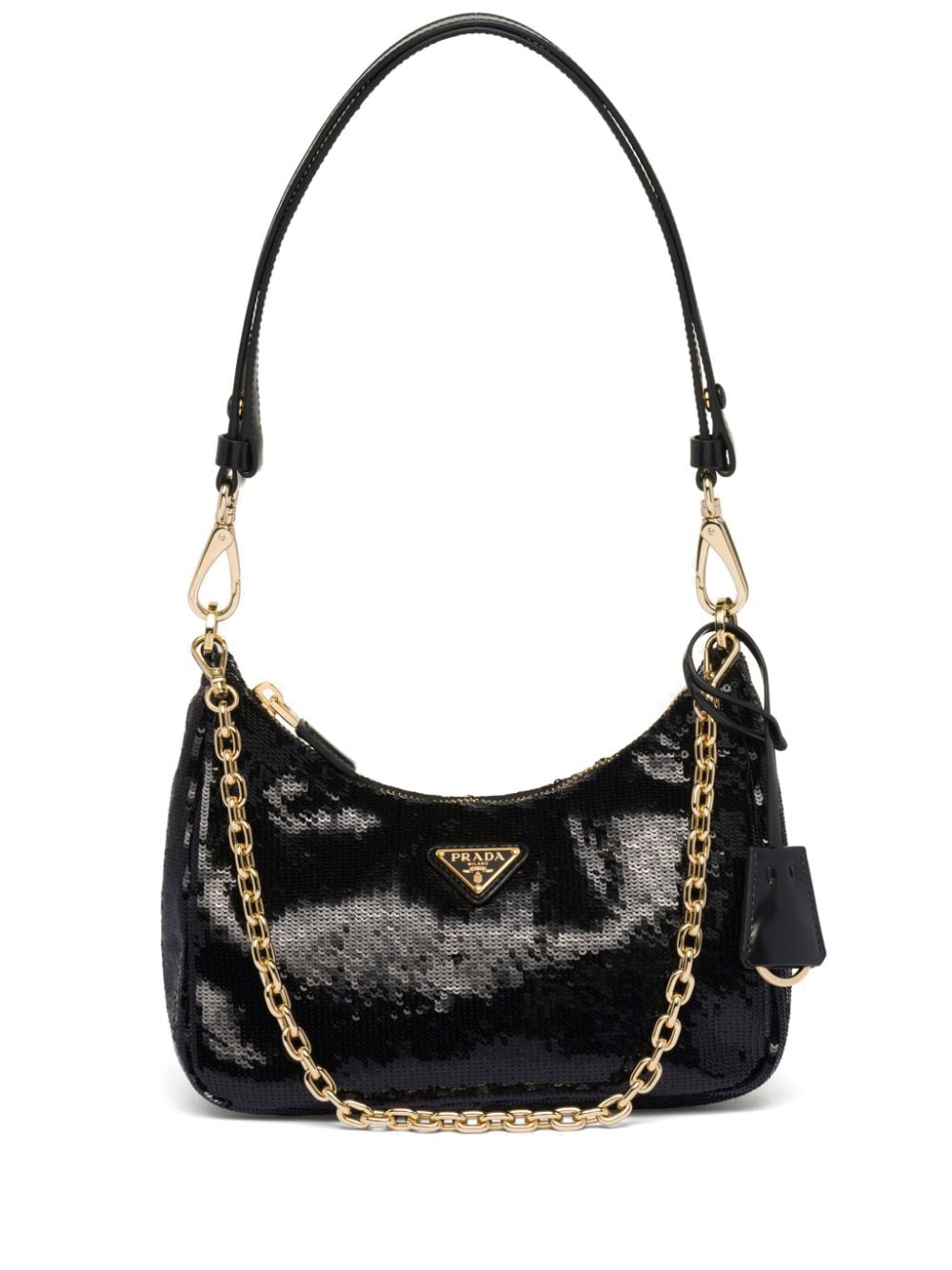 Pra*a re-nylon sequinned mini bag