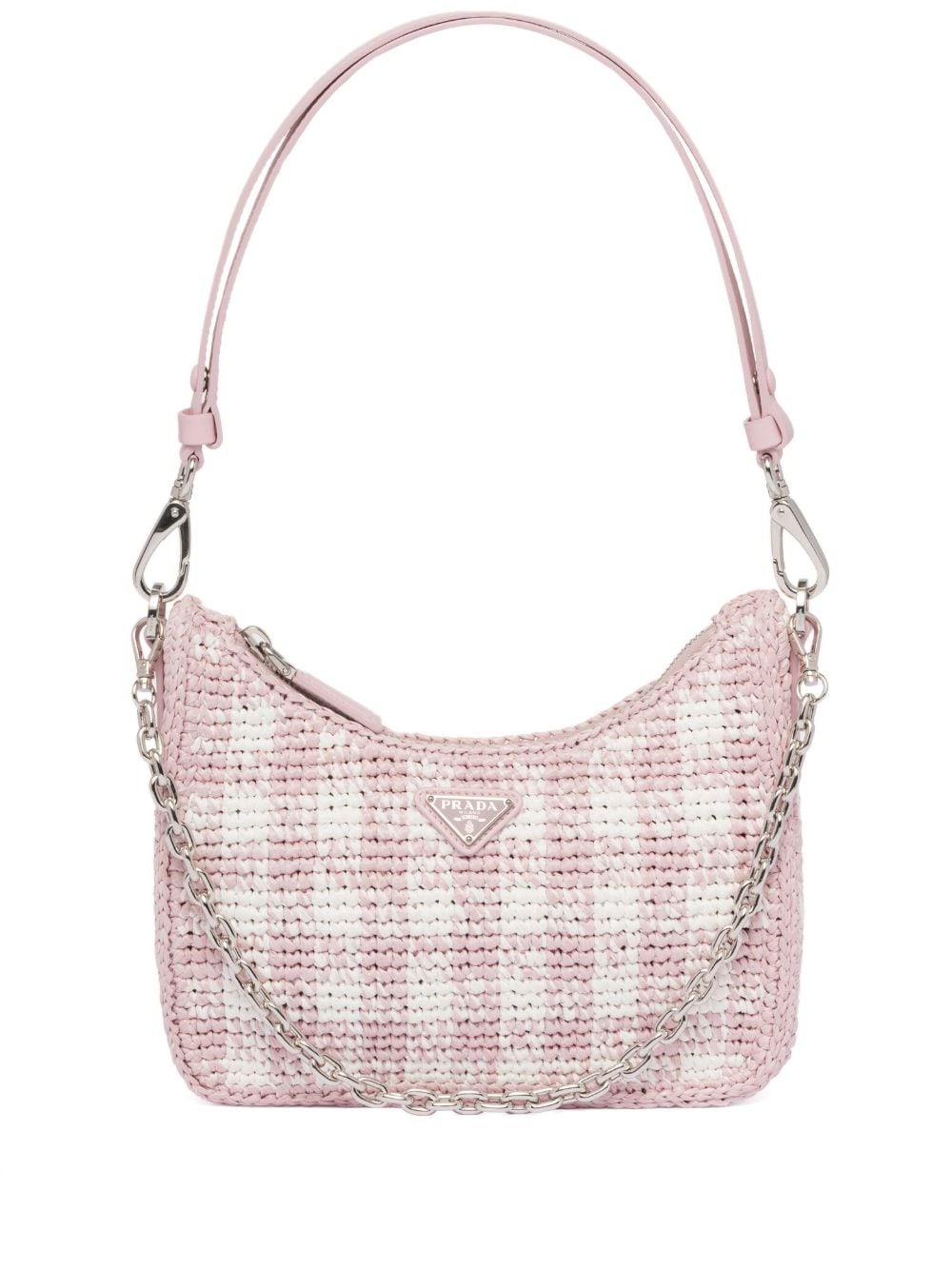 Pra*a re-edition crochet-knit mini bag