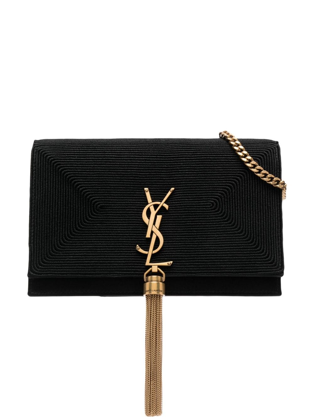 Saint Laurent logo-buckle leather shoulder bag