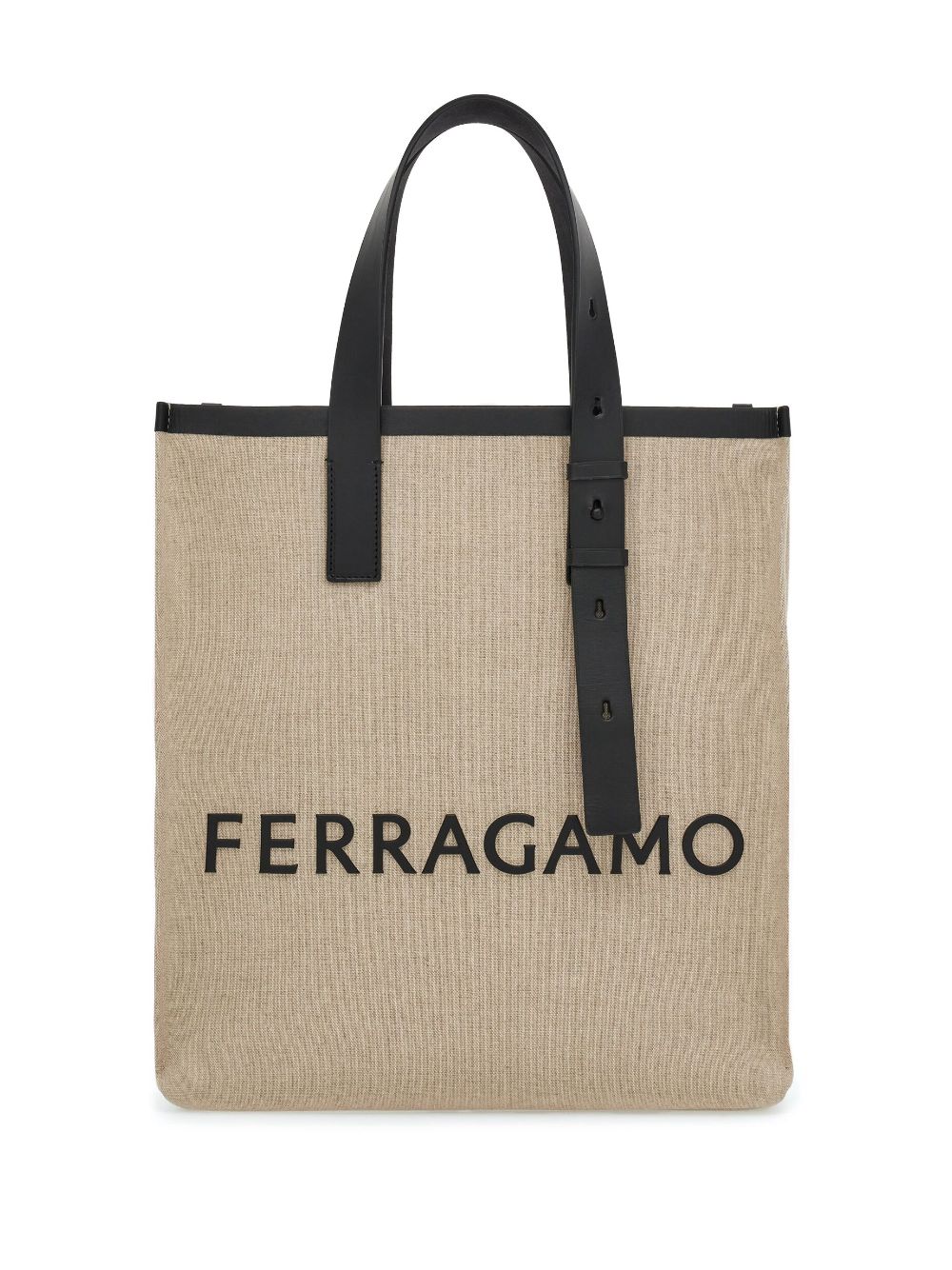 Ferragamo embossed-logo leather tote bag