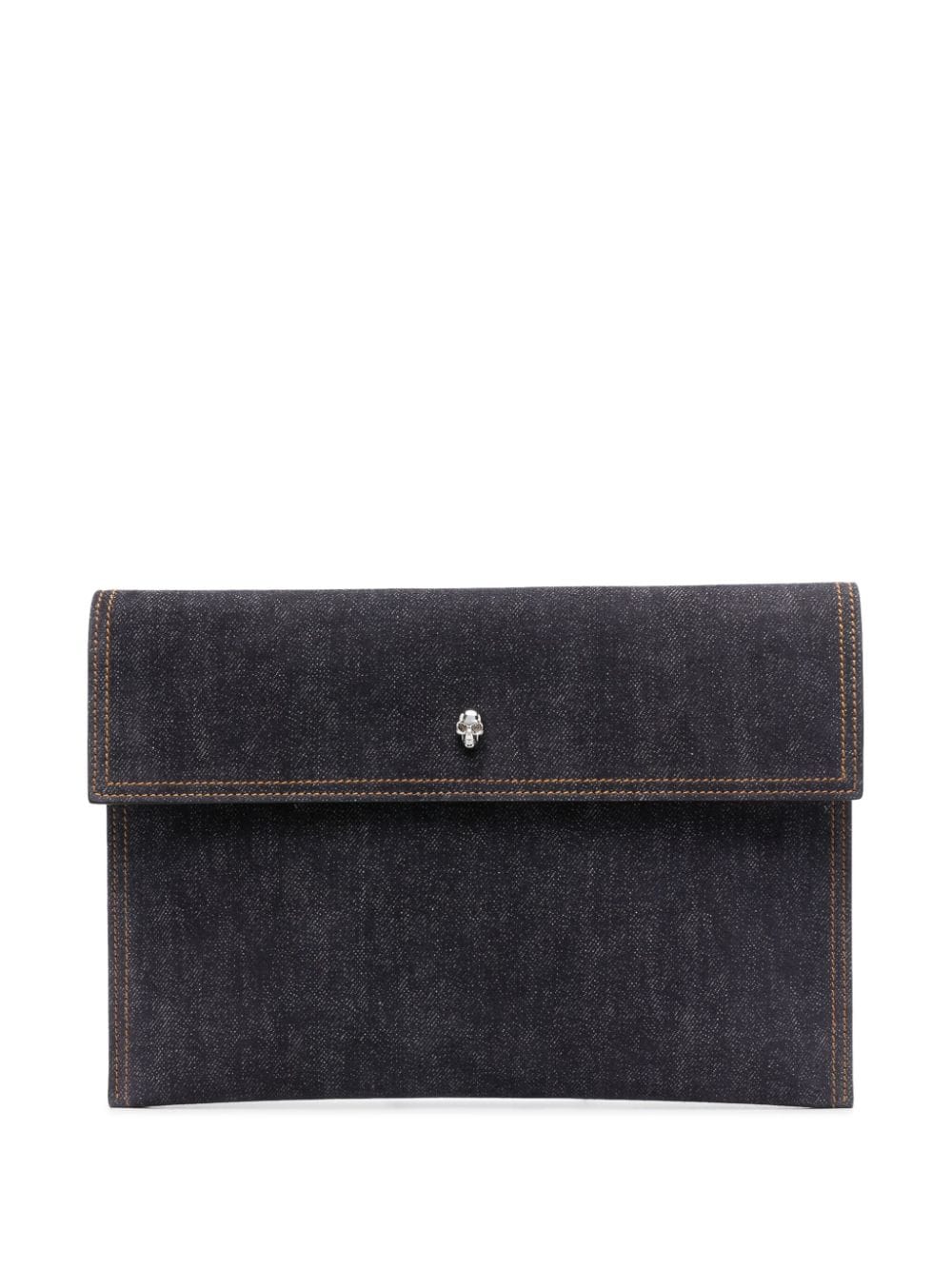 Alexander McQueen denim clutch bag